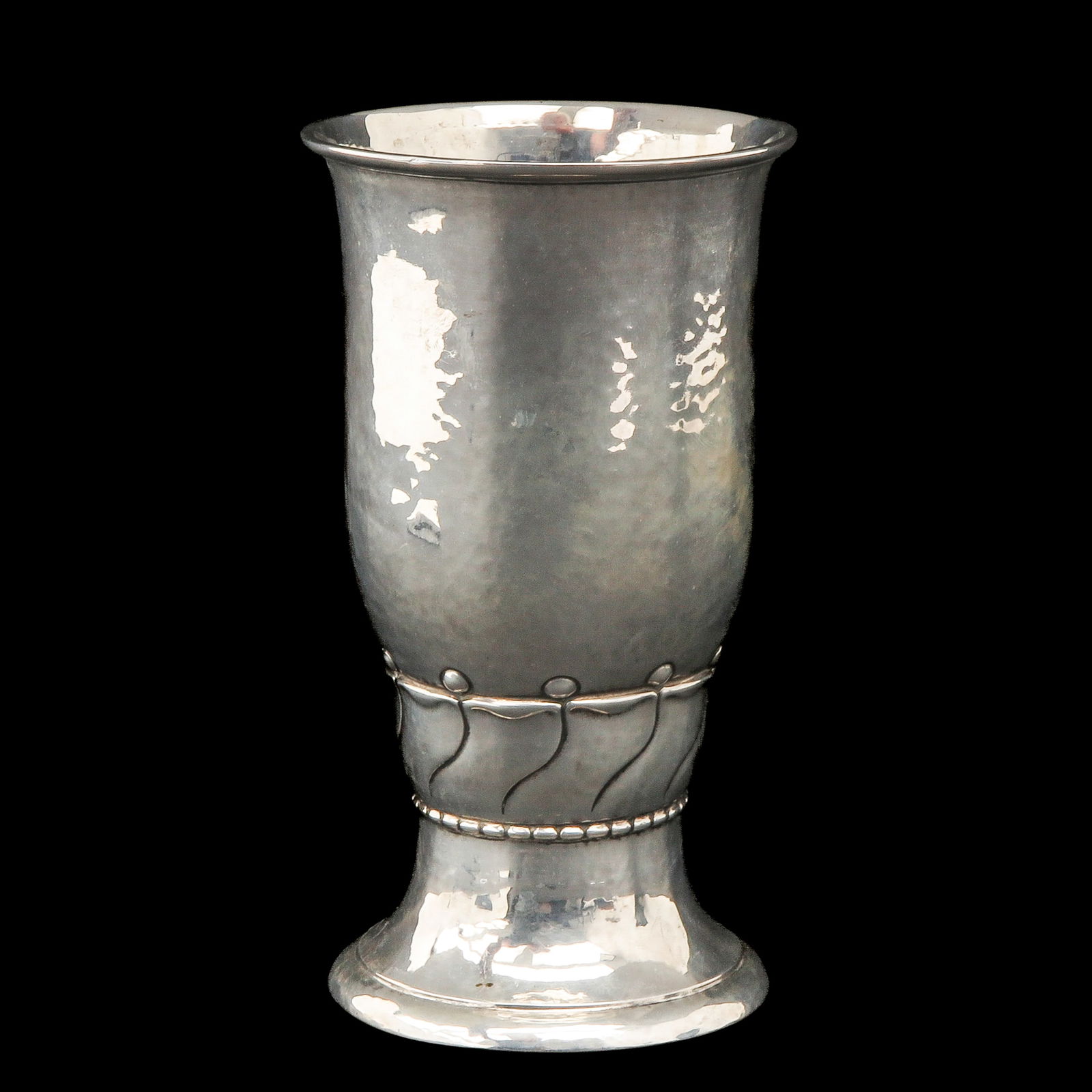 A Silver Cup: Silver, hallmarked Christian F. Heise, Denmark, height 19 cm.