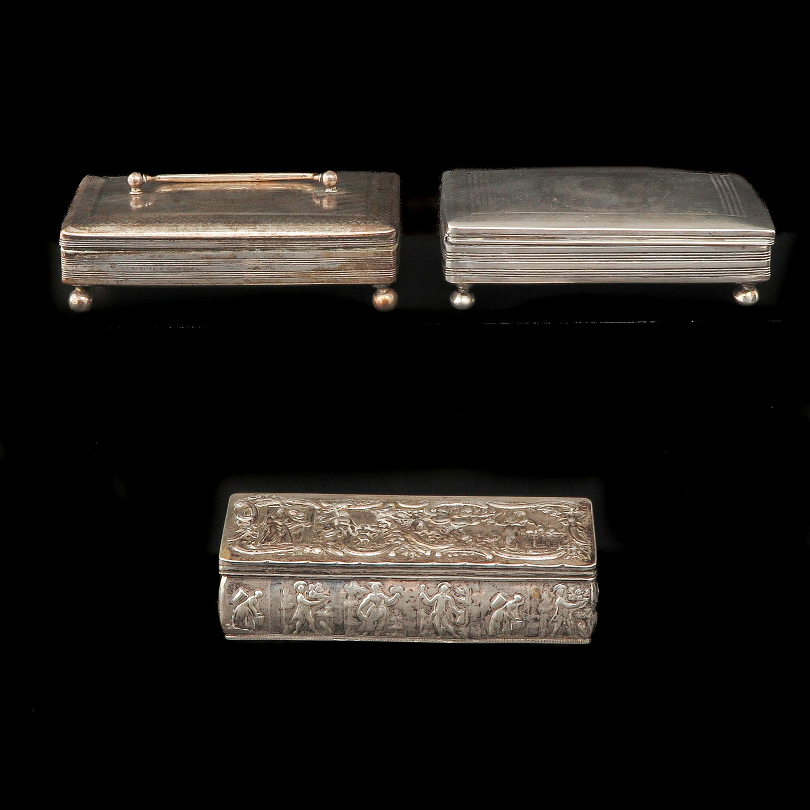 A Lot of 3 Silver Tobacco Boxes (1 of 10)