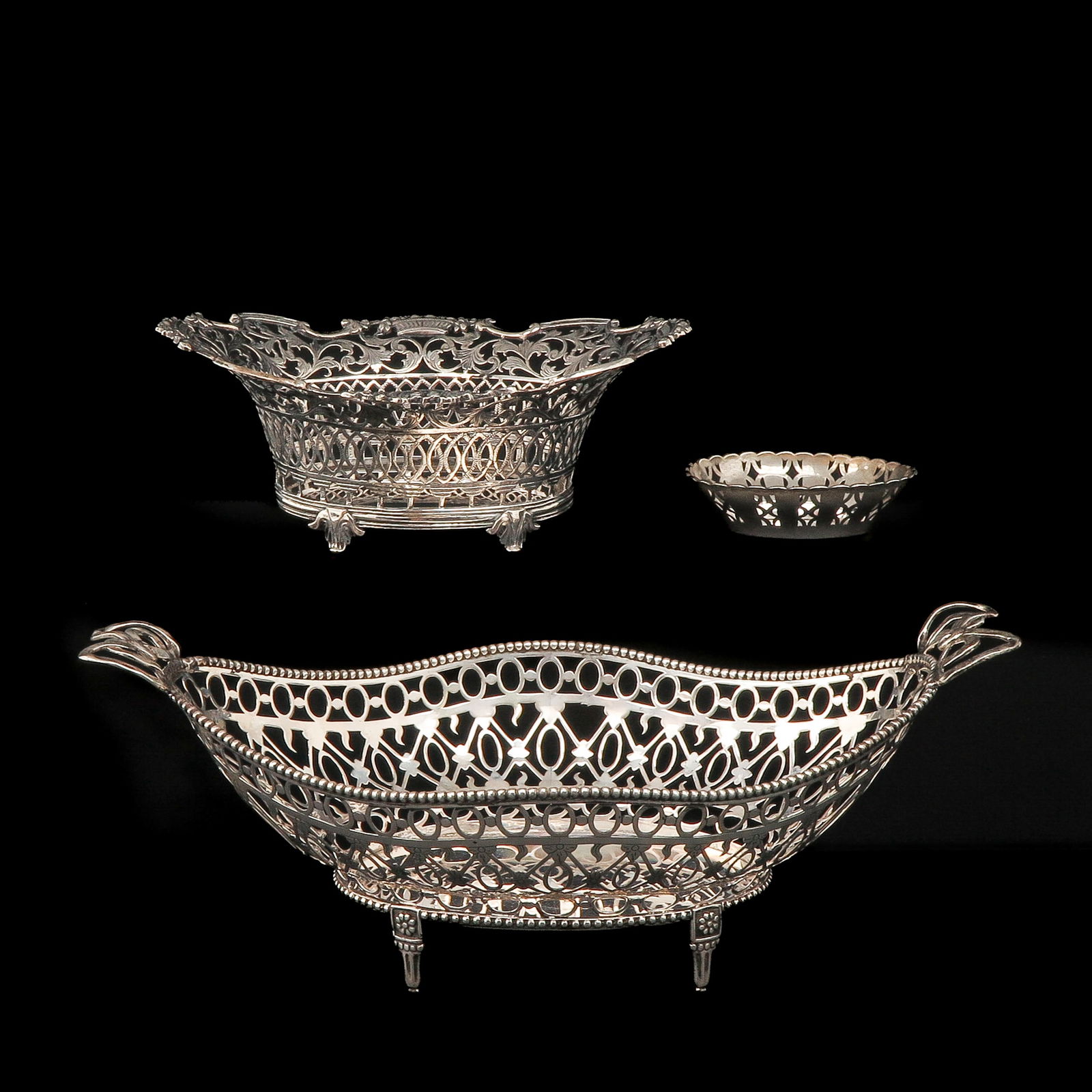 A Group of 3 Silver Baskets (1 of 9)