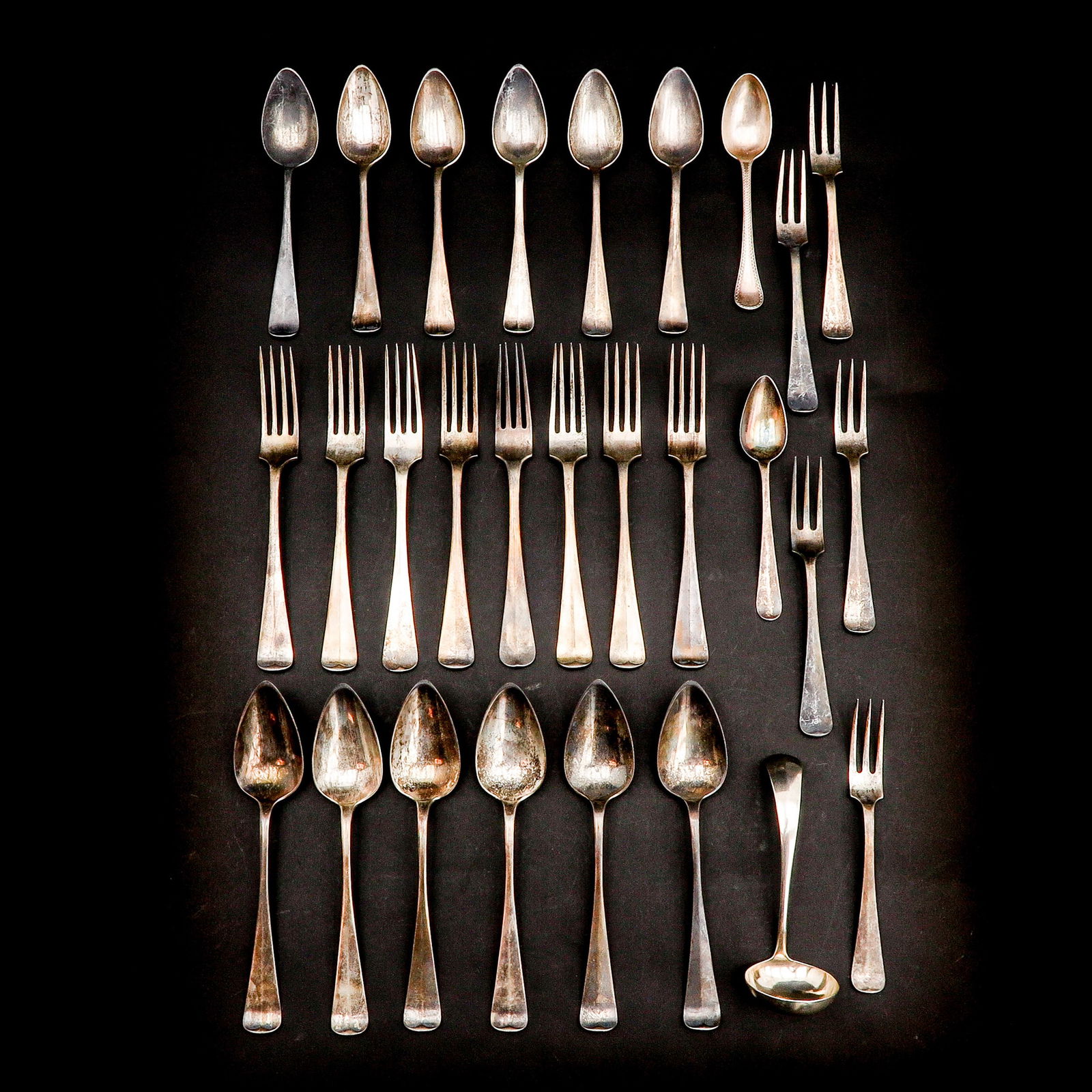 A Group of Silver Cutlery (1 of 7)