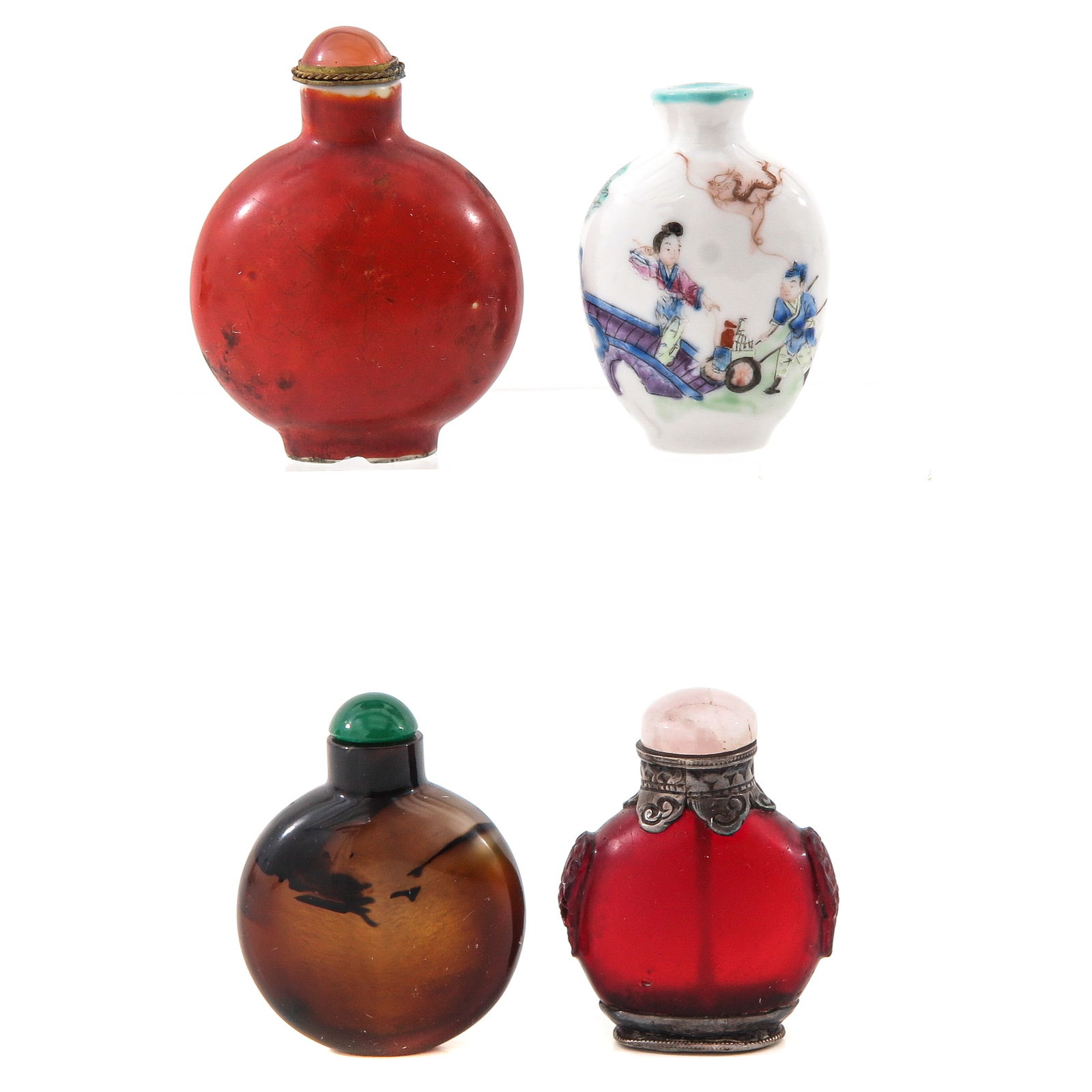 A Group of 4 Snuff Bottles (1 of 6)
