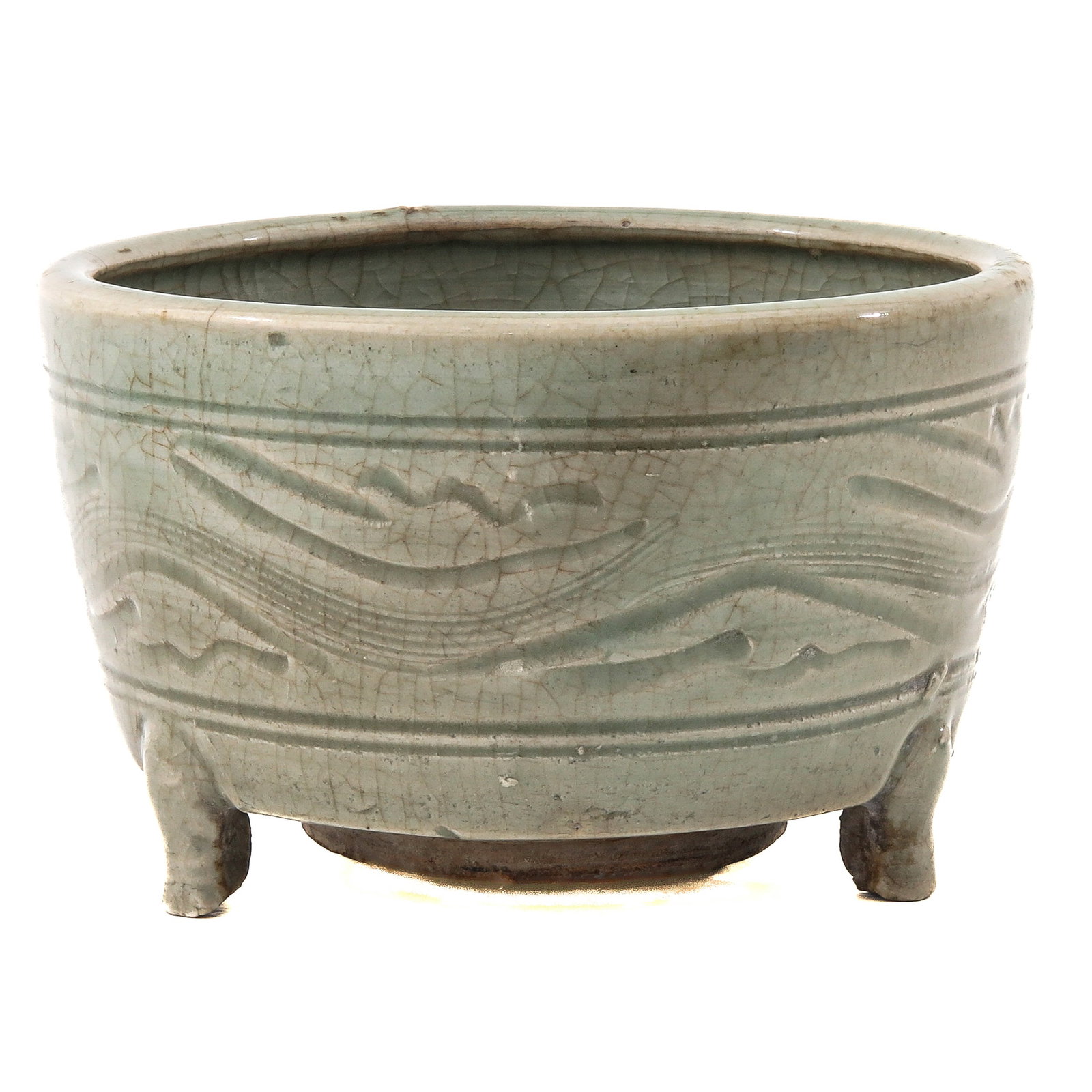 A Celadon Longquan Censer: 17th Century, 14 cm. in diameter.