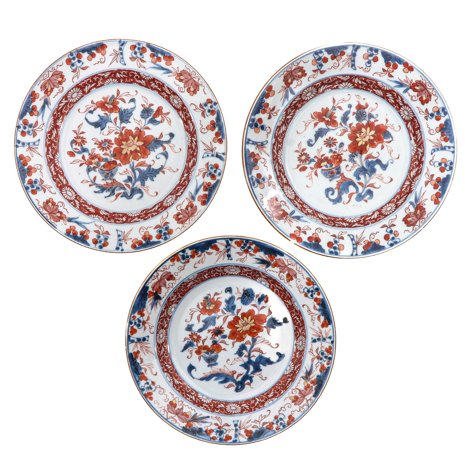 A Series of 3 Imari Plates (1 of 8)