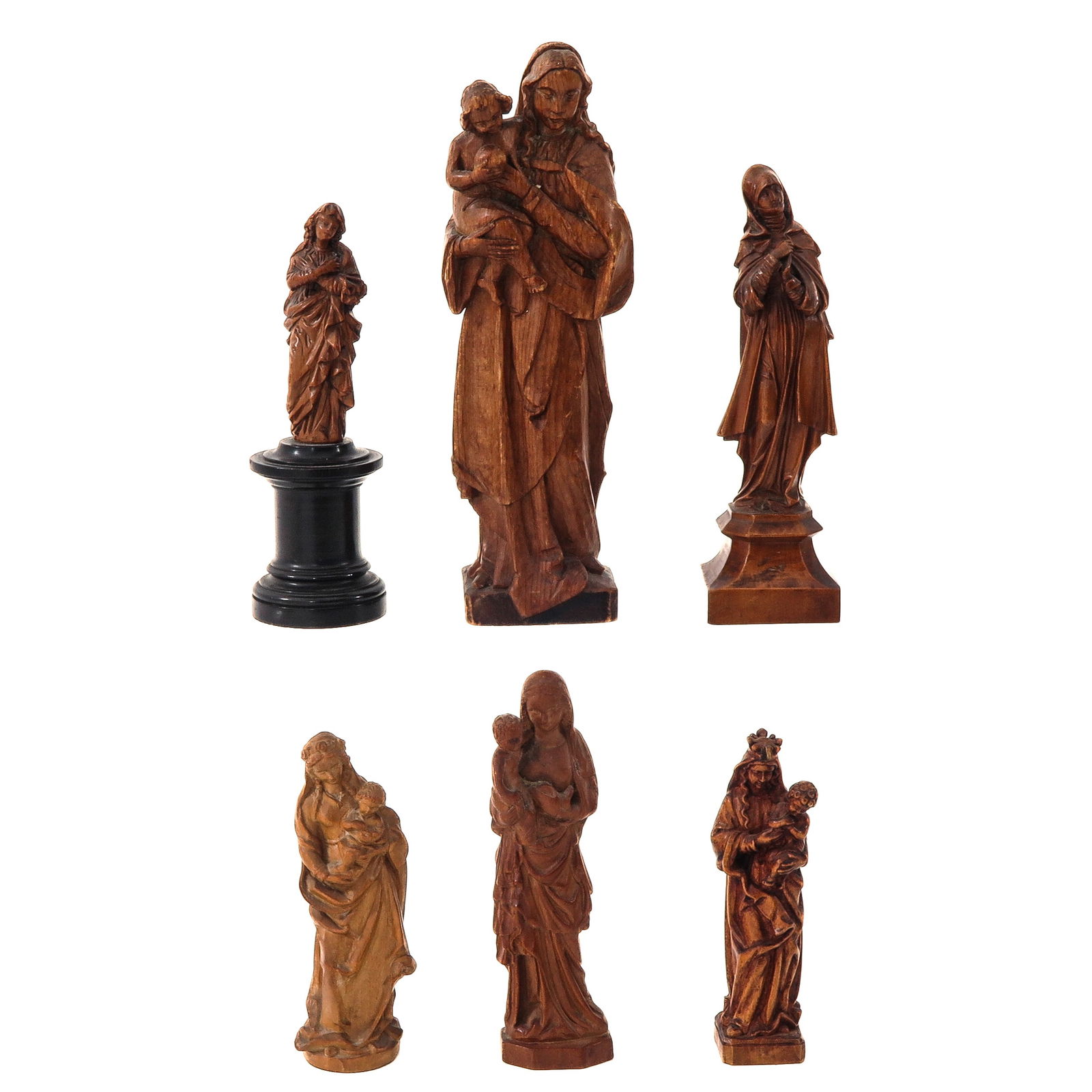 A Group of 6 Carved Religious Sculptures (1 of 8)