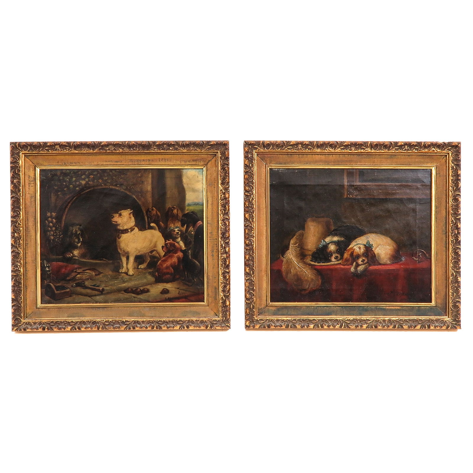 A Lot of 2 Oil on Canvas Paintiings (1 of 8)