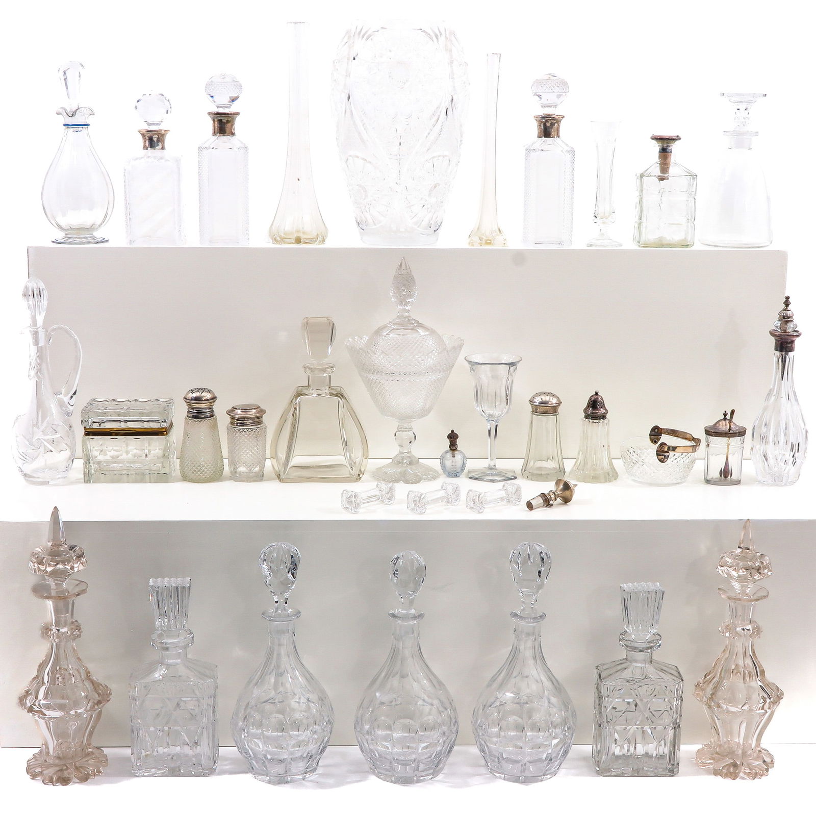 A Collection of Cyrstal and Glassware: Crystal and glass, including 19th century, height 38 cm.