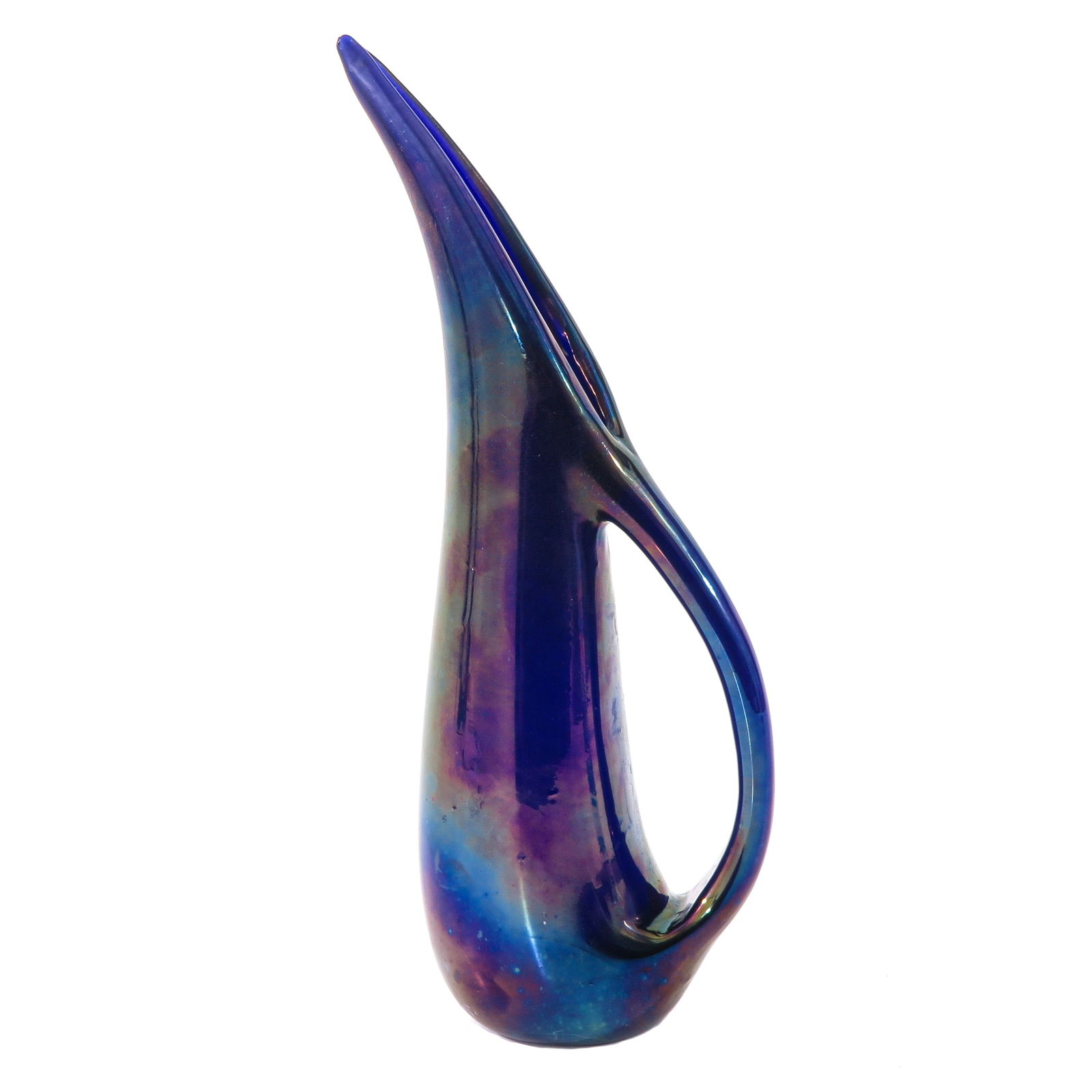 A Giorgio Ferro Art Glass Vase: Giorgio Ferro, titled Anse Volante, created for the 1950 Venice exhibition, see AVEM, Arte Vetraria Muranese by Marc Heiremans, p. 206, height 40 cm.