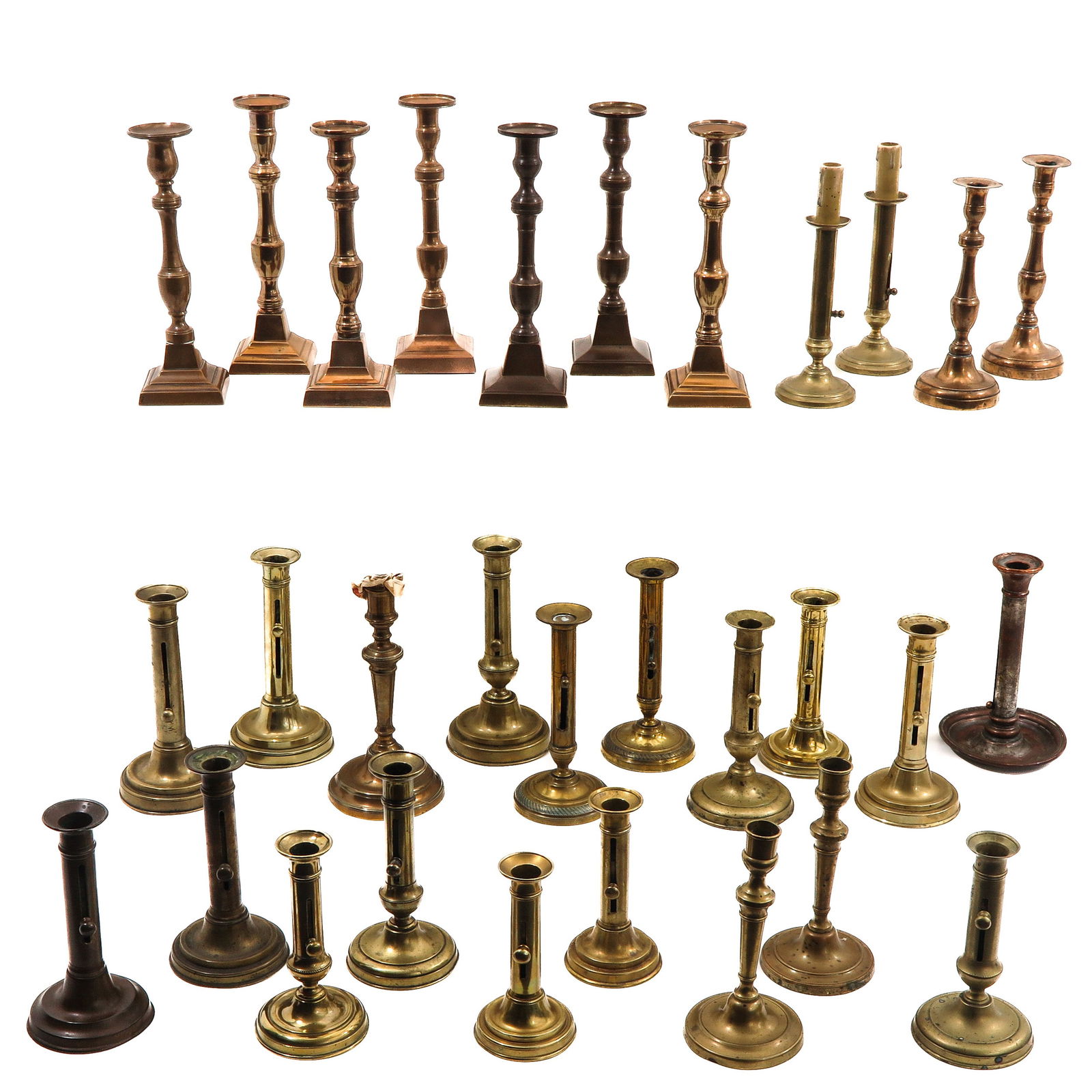 A Group of 30 19th Century Candlesticks (1 of 1)