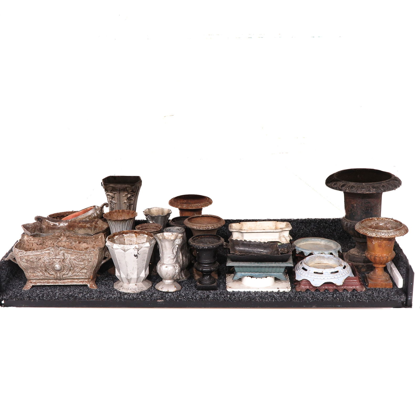 A Group of Cast Iron Pots and Planters (1 of 1)