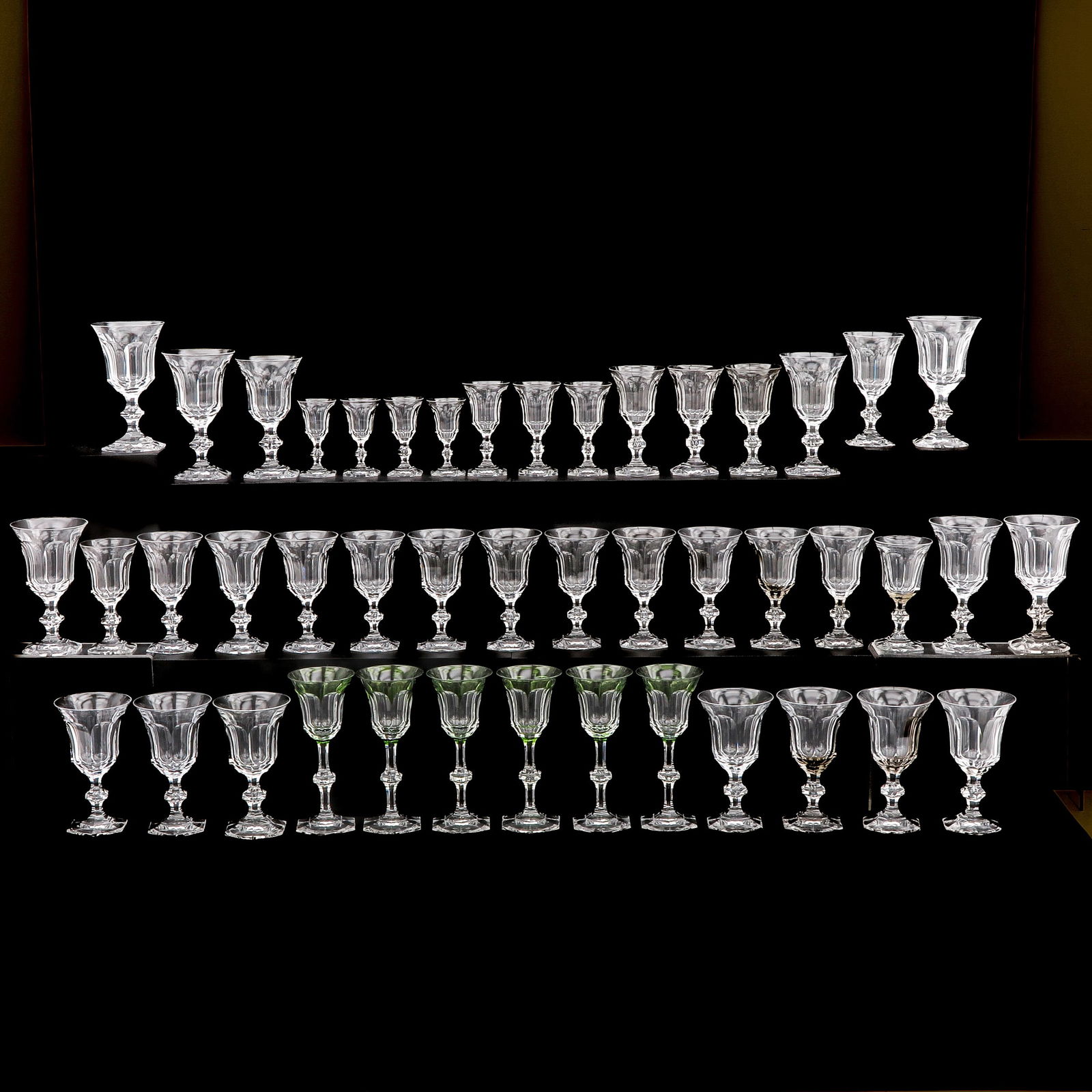 A Collection of Val Saint Lambert Stemware (1 of 8)