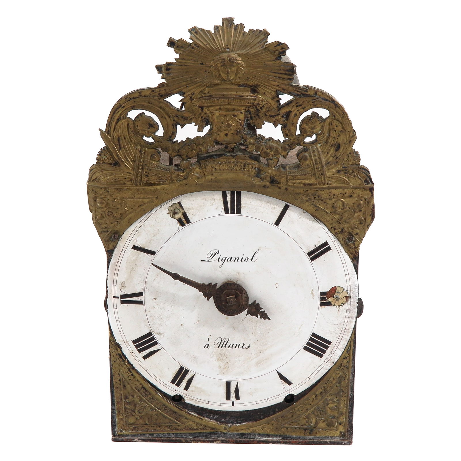 A Comtoise Clock: France, ca. 1750, with original dial, 22 x 38 x 15 cm.