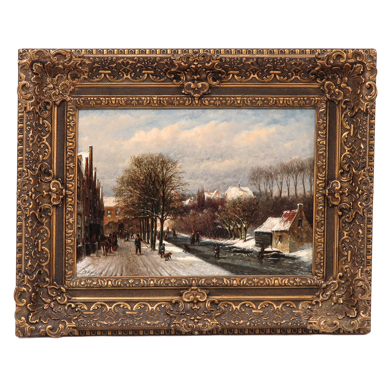 An Oil on Panel Painting: Oil on panel, signed Vertin, 36 x 27 cm.