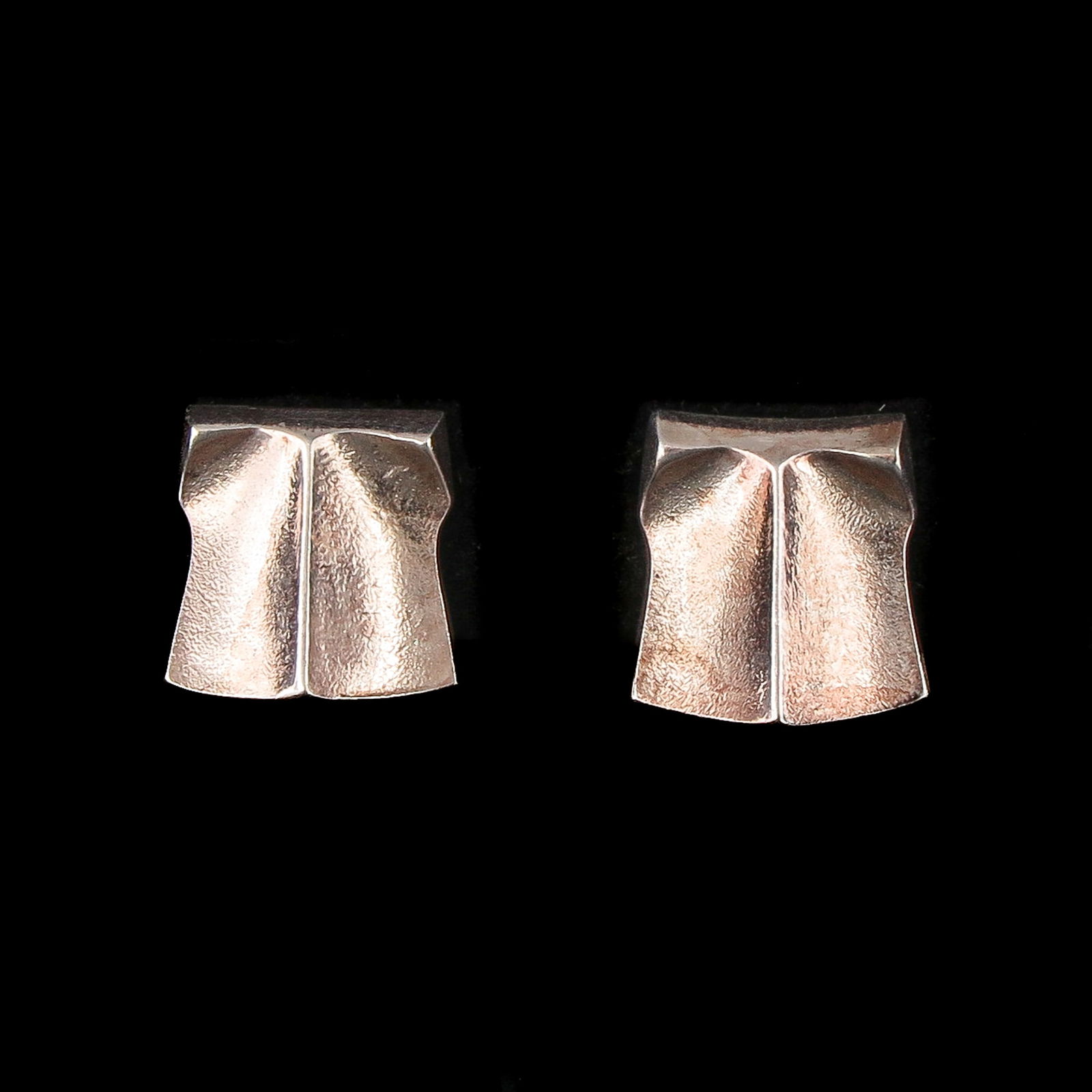 A Pair of Lapponia Earrings: Earrings, Lapponia, sterling silver, designed by Björn Weckström, model Muletta, from the 1980s, length 15 mm.