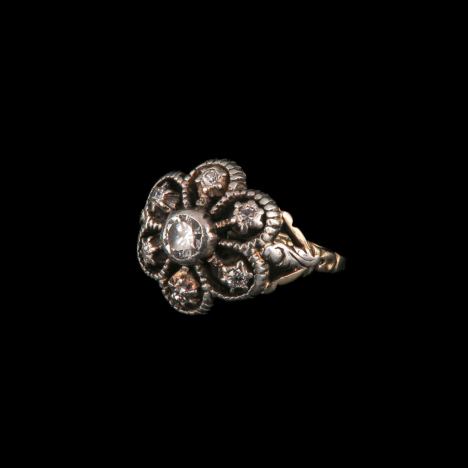 A Ladies Rose Cut Diamond Ring (1 of 4)