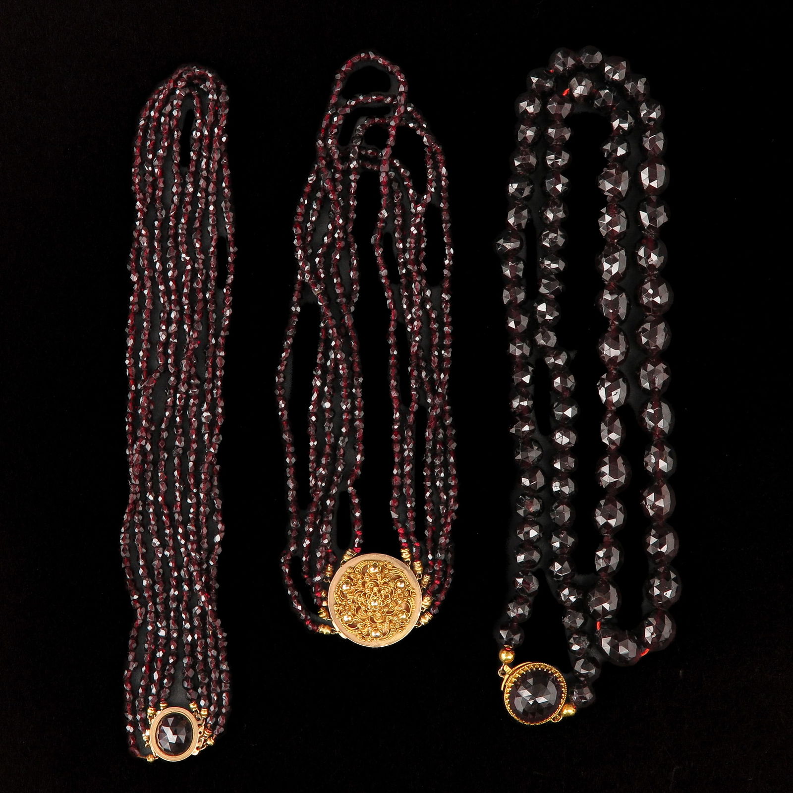 A Group of 3 Garnet Necklaces (1 of 10)