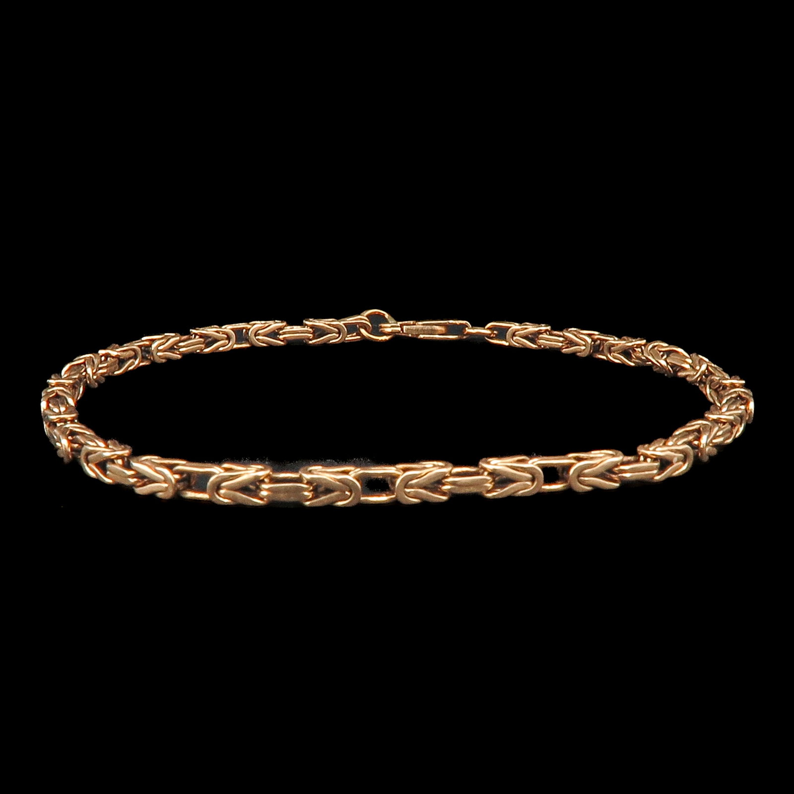 A 14KG Bracelet: 14-karat gold, so-called king's link, length 21 cm.