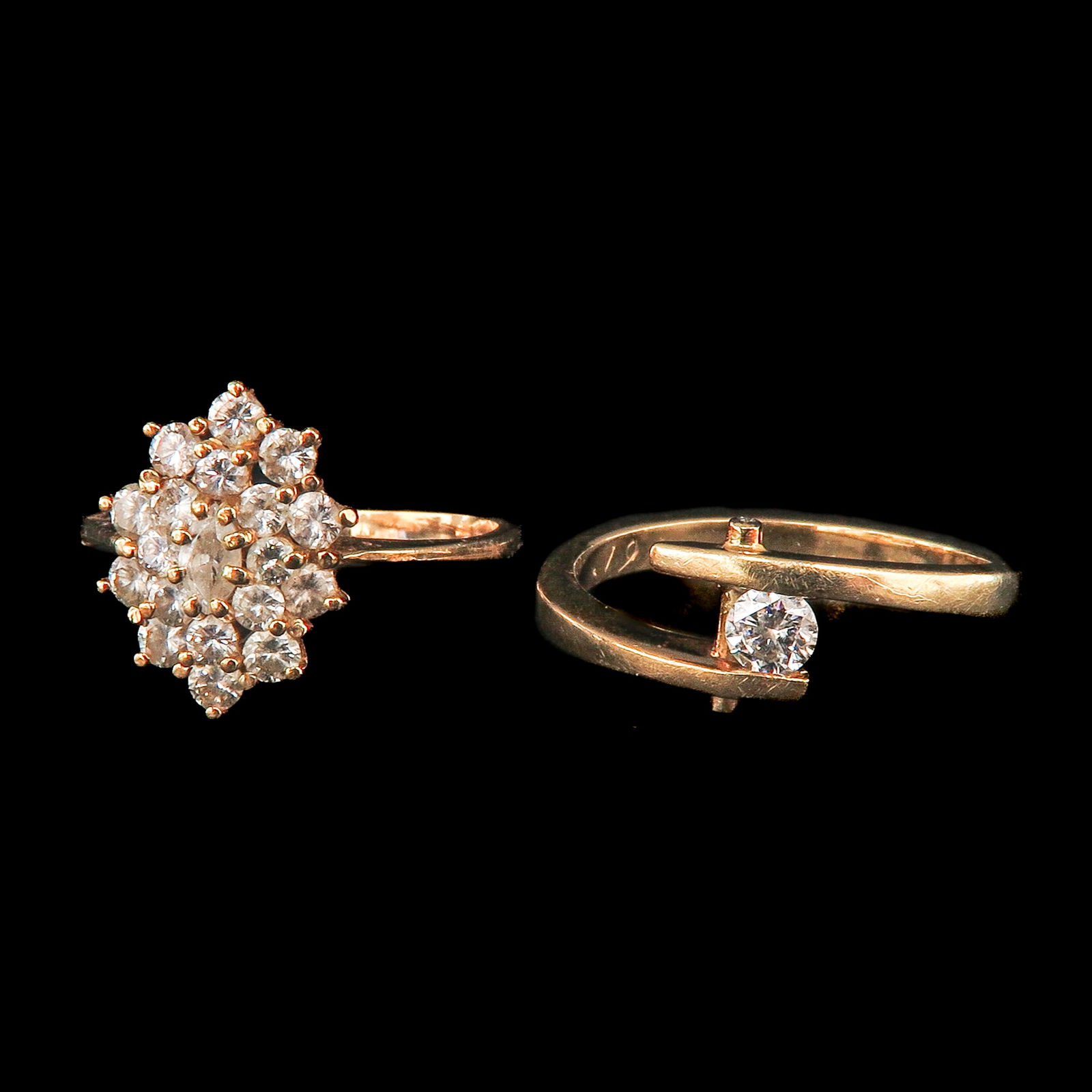 A Lot of 2 14KG Diamond Rings (1 of 8)