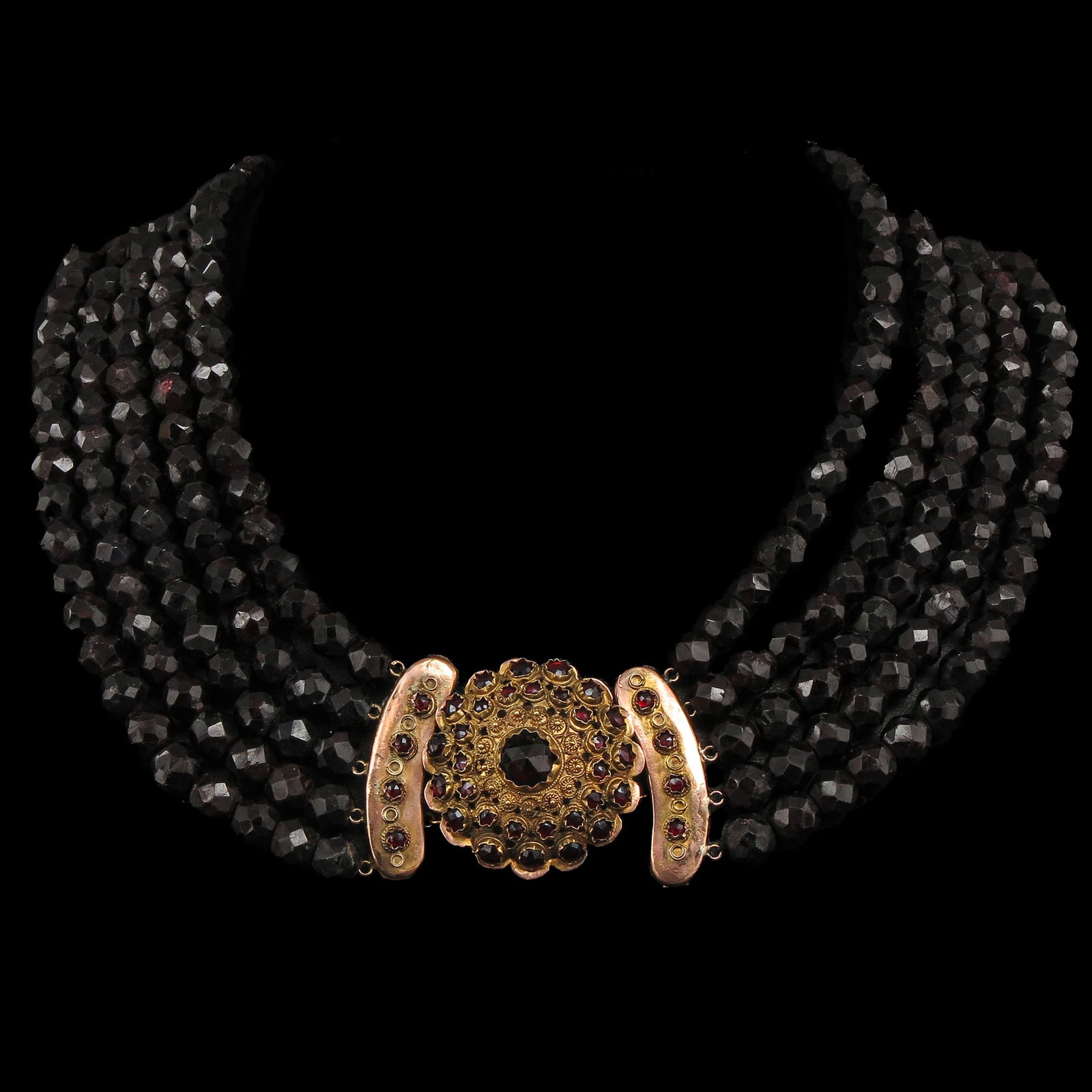 A 5 Strand Garnet Necklace (1 of 6)