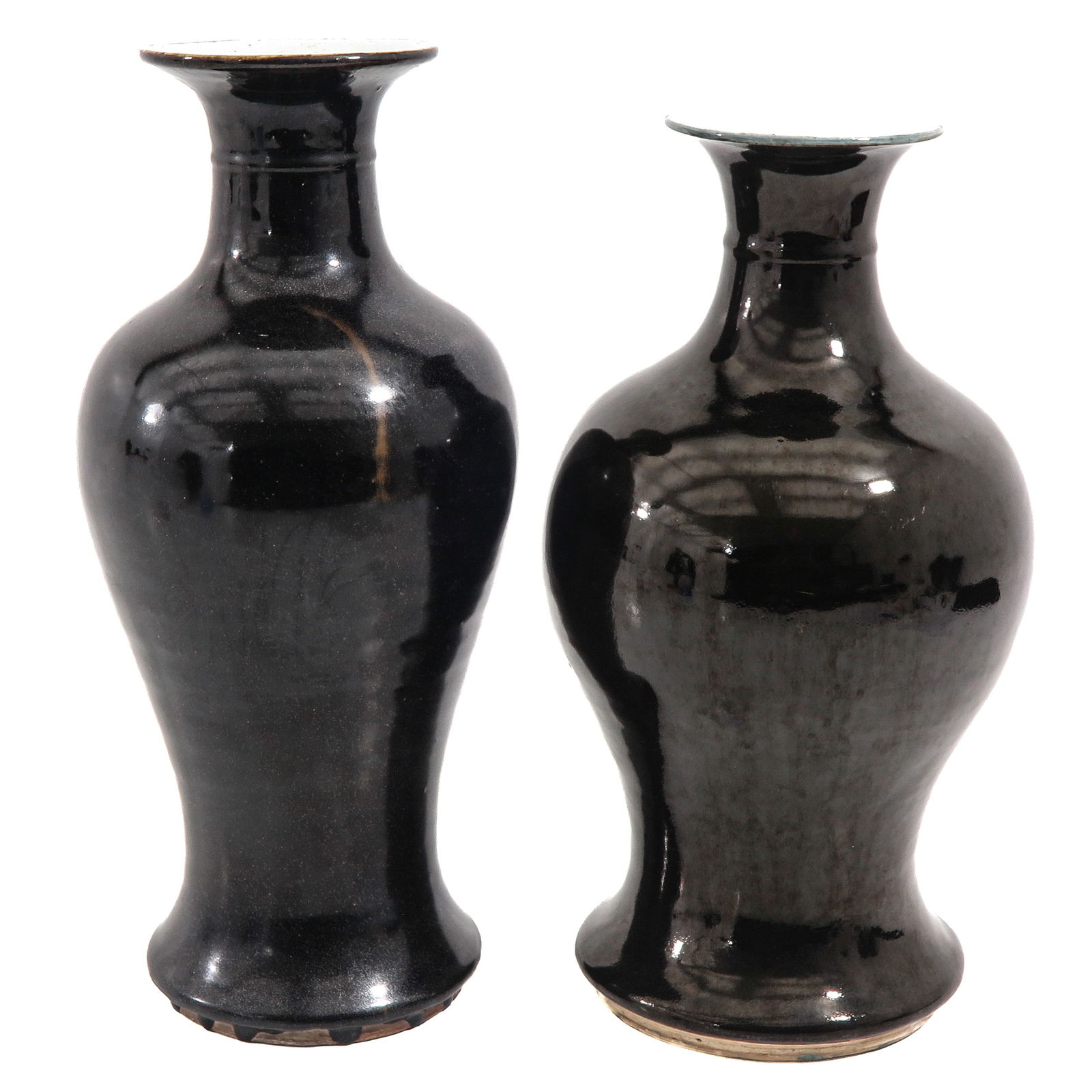 A Pair of Monochrome Vases: 40 cm. tall.