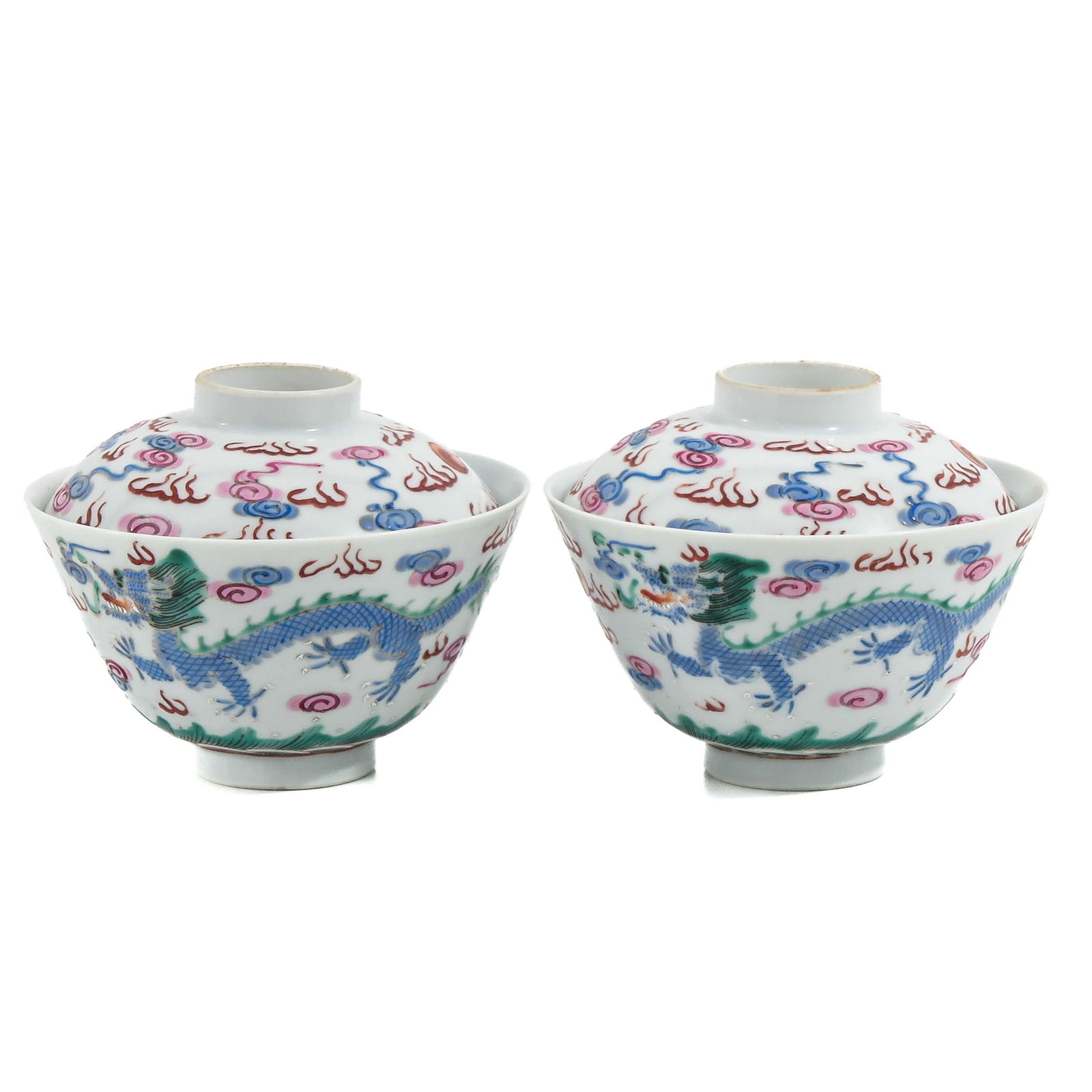 A Pair of Famille Rose Cups with Covers (1 of 6)