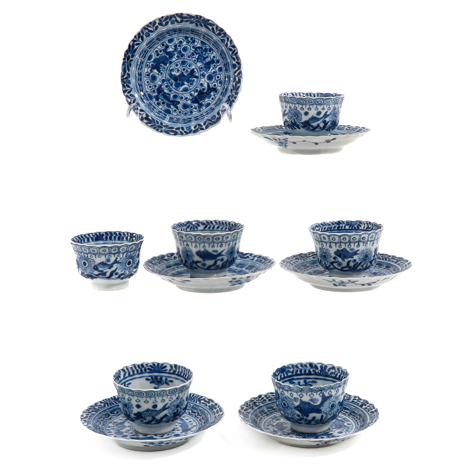 A Group of 6 Cups and Saucers (1 of 8)