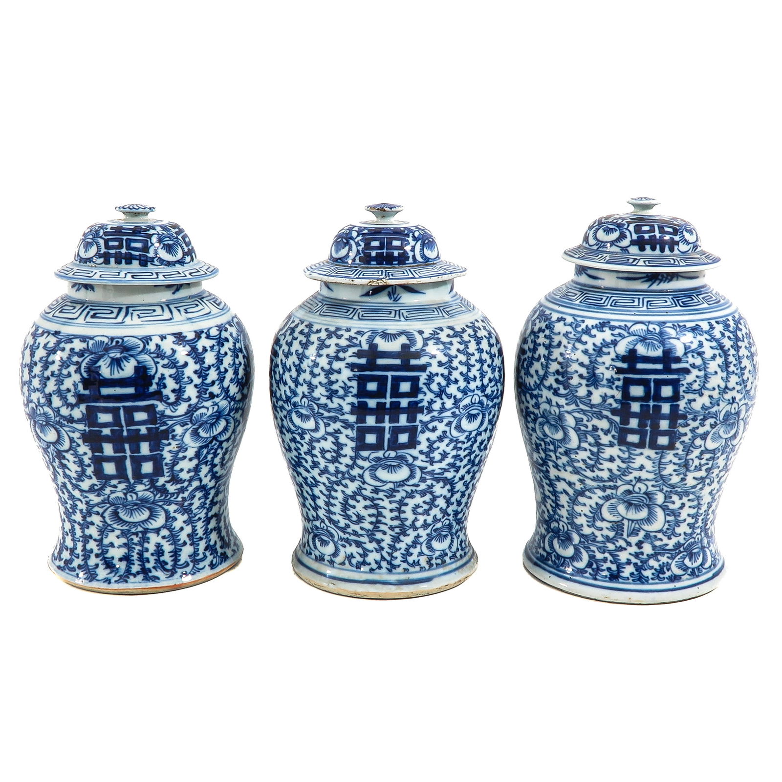 A Group of 3 Large Jars with Covers (1 of 8)