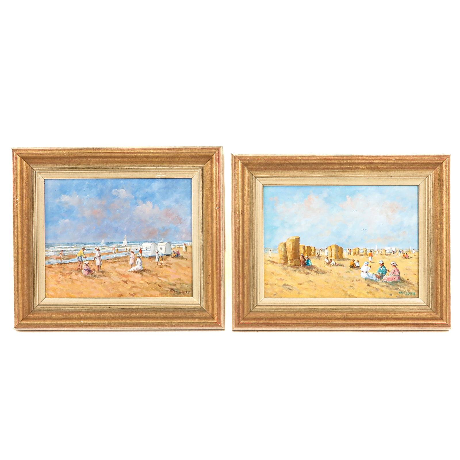 A Lot of 2 Signed Oil on Panels (1 of 9)