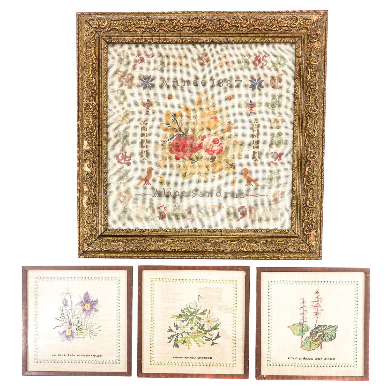 A Group of 4 Framed Embroideries (1 of 6)