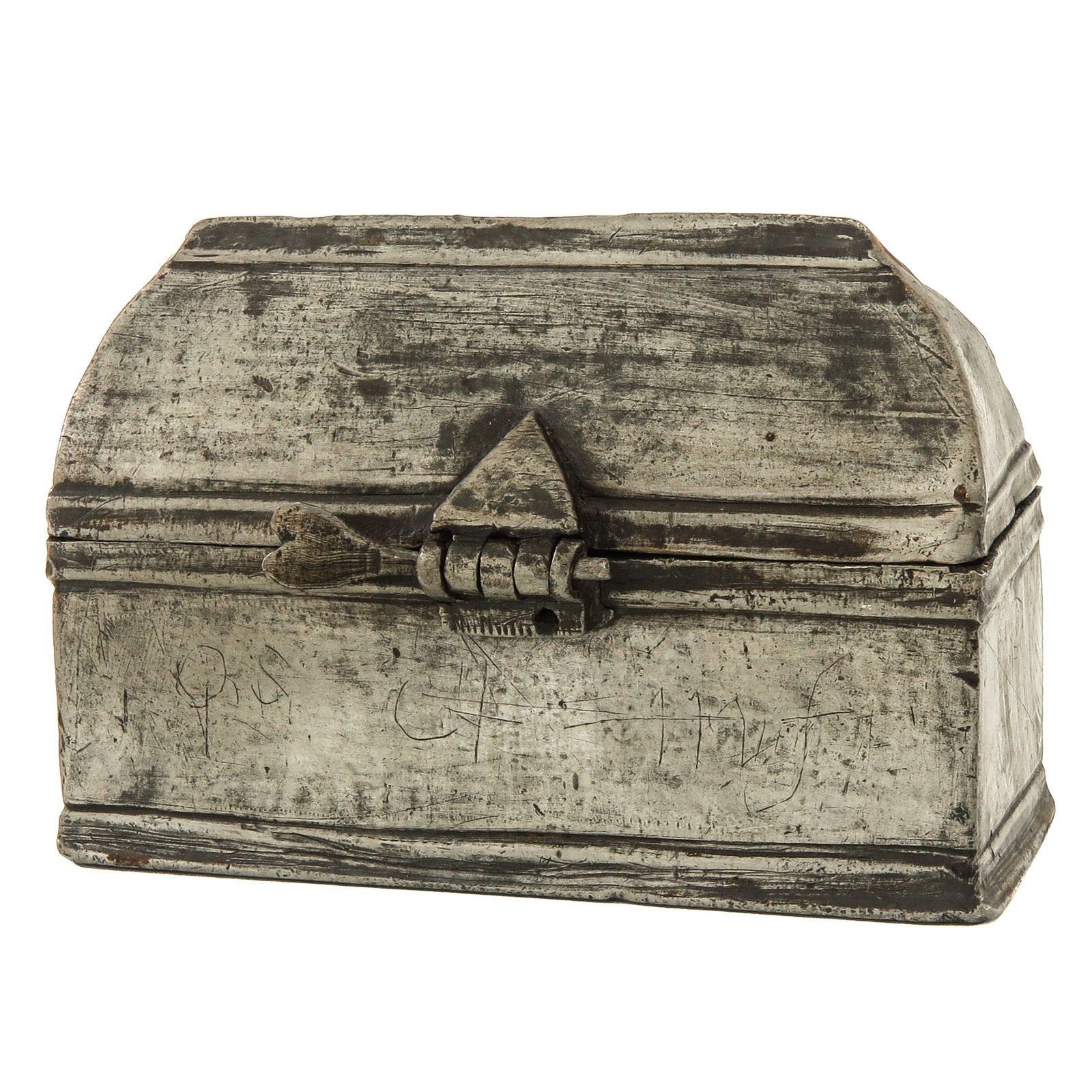 A Chrismatorium: Eye engraved OS for Oleum Sanctum; CH for Chrisma; INF for Infirmorum, provenance: Château du Haut-Var- Ancienne Collection Jacqueline Soulard, 13 x 10 x 7 cm.