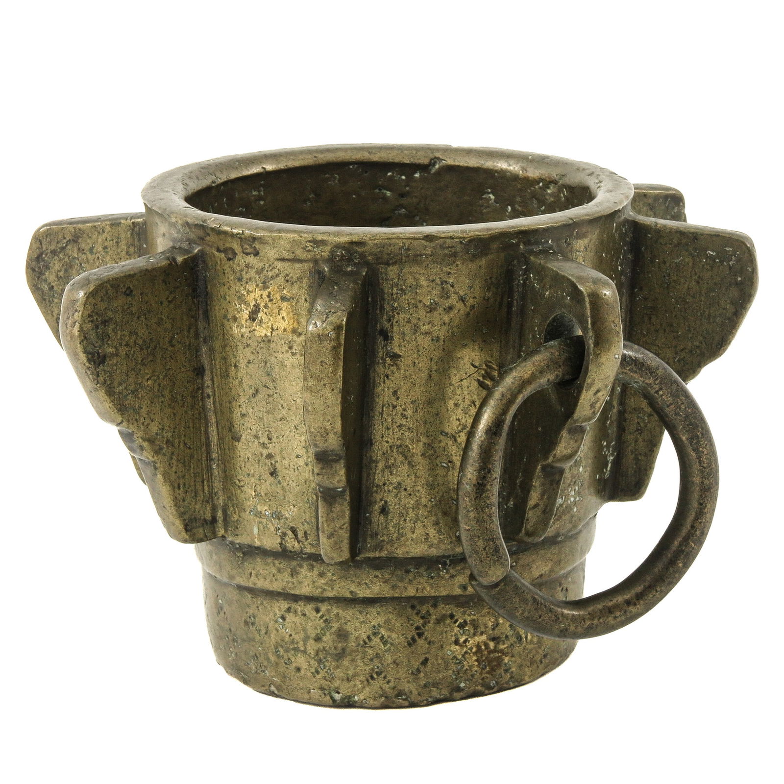 A Bronze Mortar: Spanish, bronze, 16th/17th century, height 11 cm.