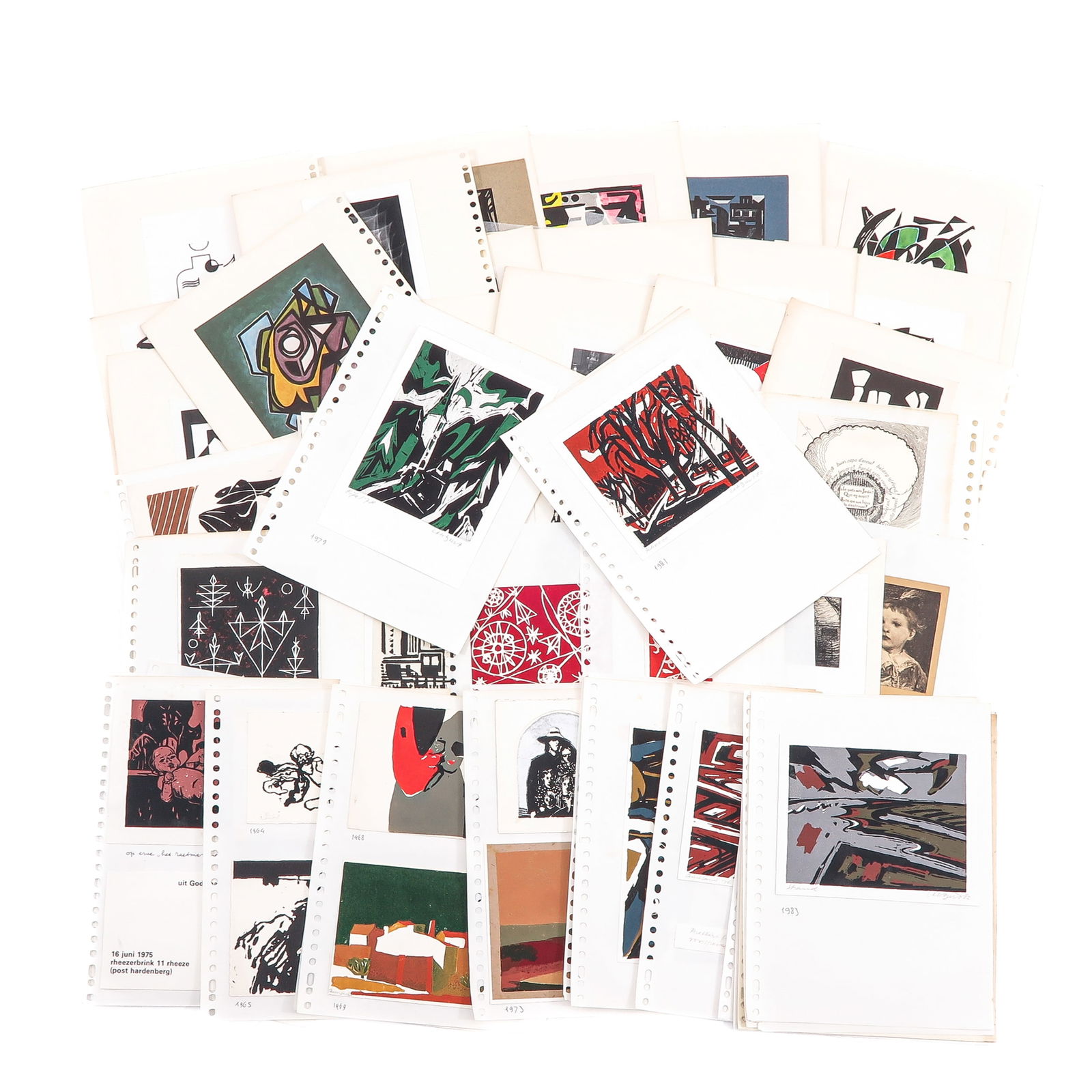 A Large Collection of Artwork: Consisting of 2 folders, including maps by Wobbe Alkema, J. Thijs Buit, and Estella den Boer.