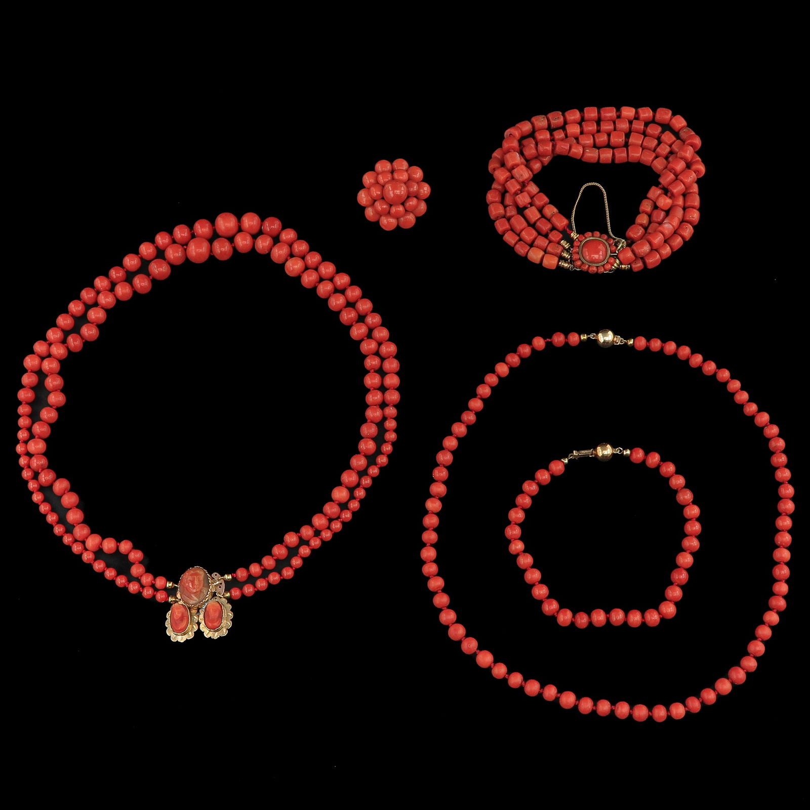A Group of Red Coral Jewelry (1 of 8)