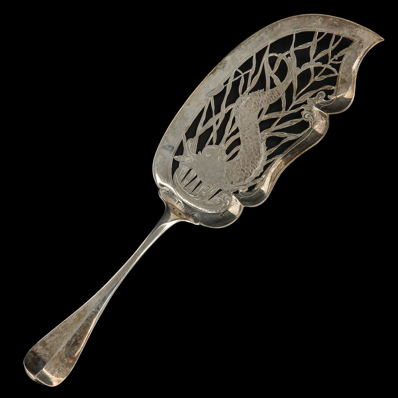 A Silver Fish Knife: Dutch silver, date letter Z = 1904, maker's mark P = A.J. Pichal, Schoonhoven, length 30 cm.