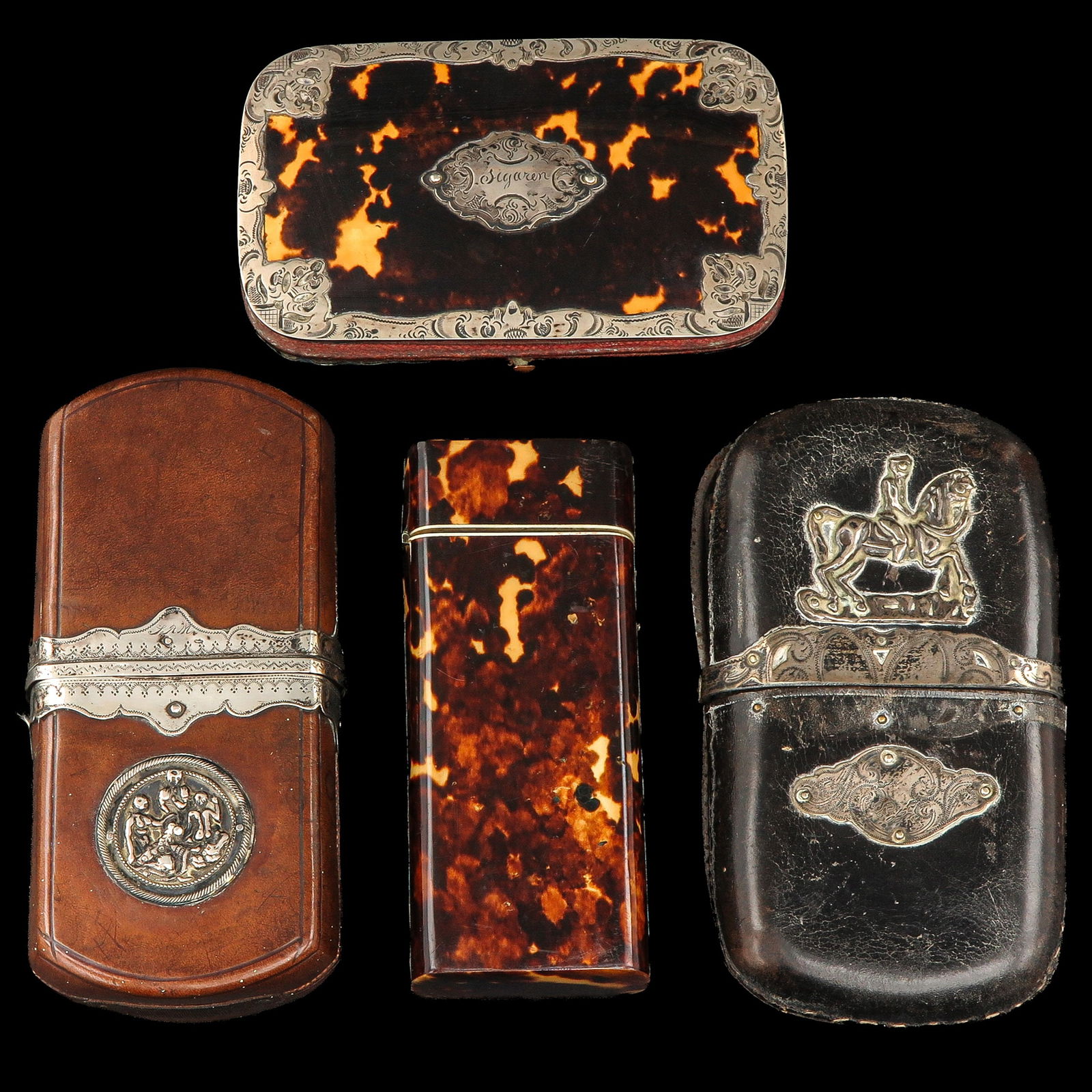 A Lot of 4 Cigar Cases (1 of 5)