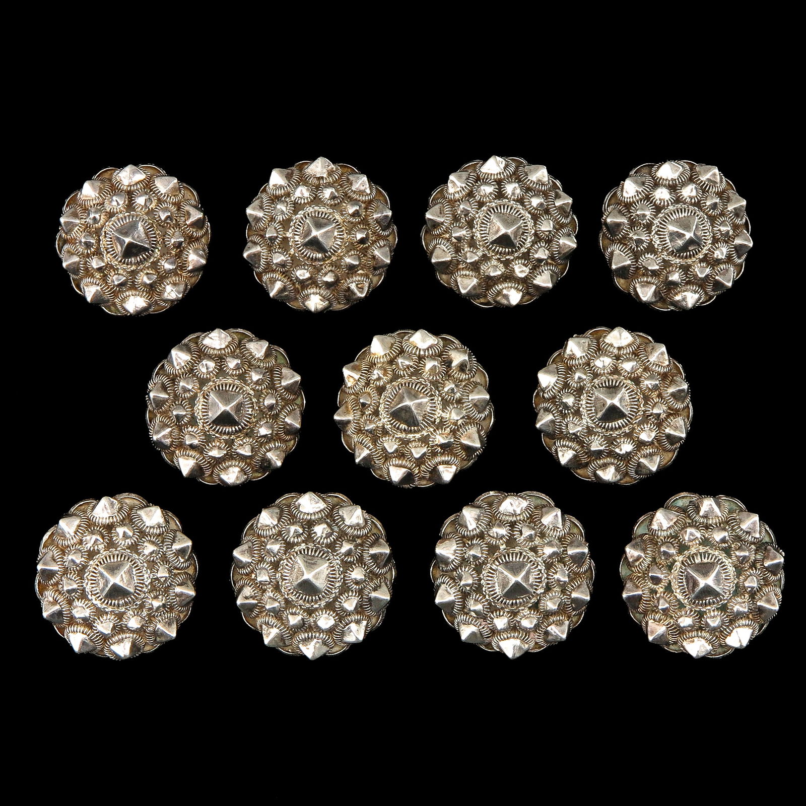 A Group of 11 Silver Buttons (1 of 3)