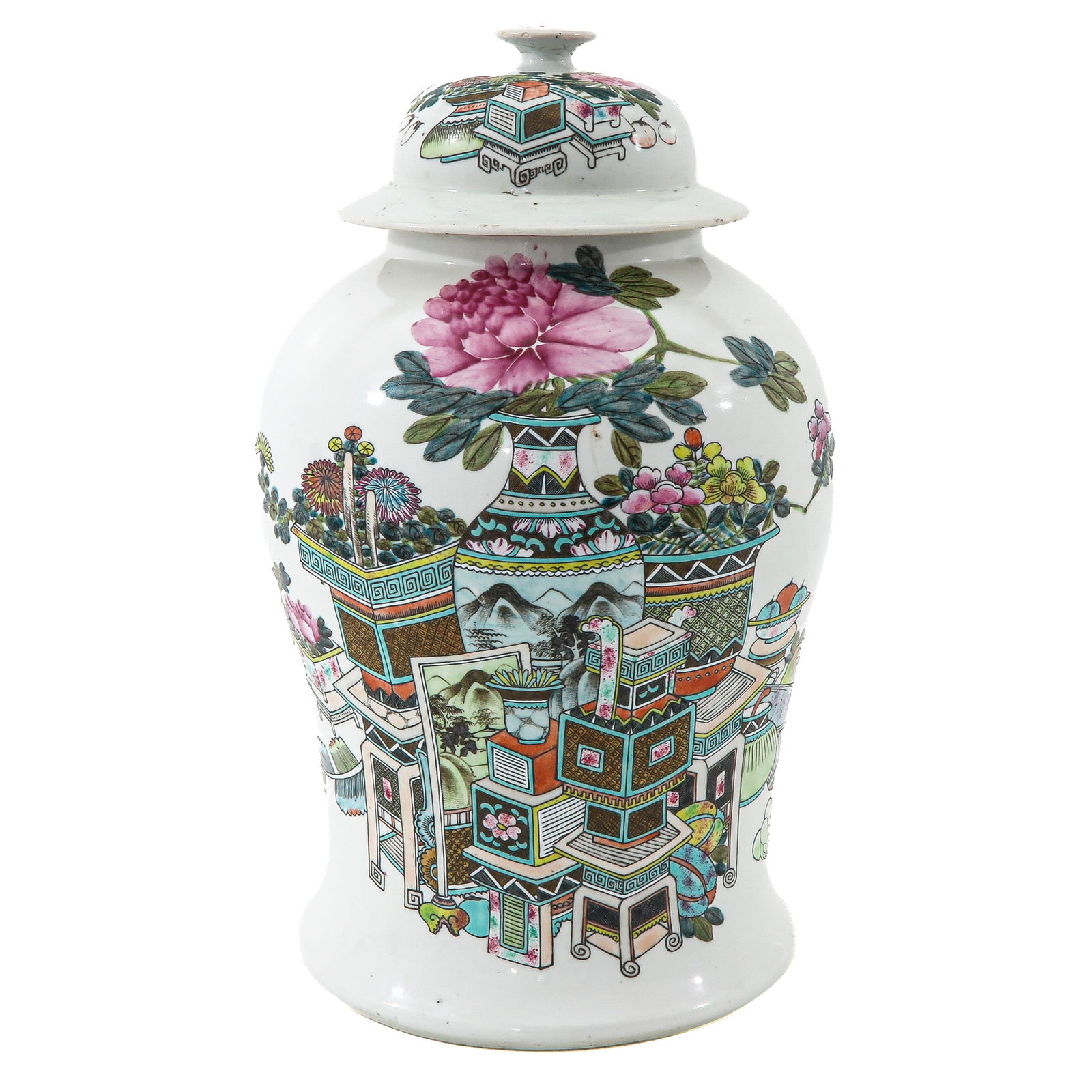 A Famille Rose Covered Jar (1 of 6)