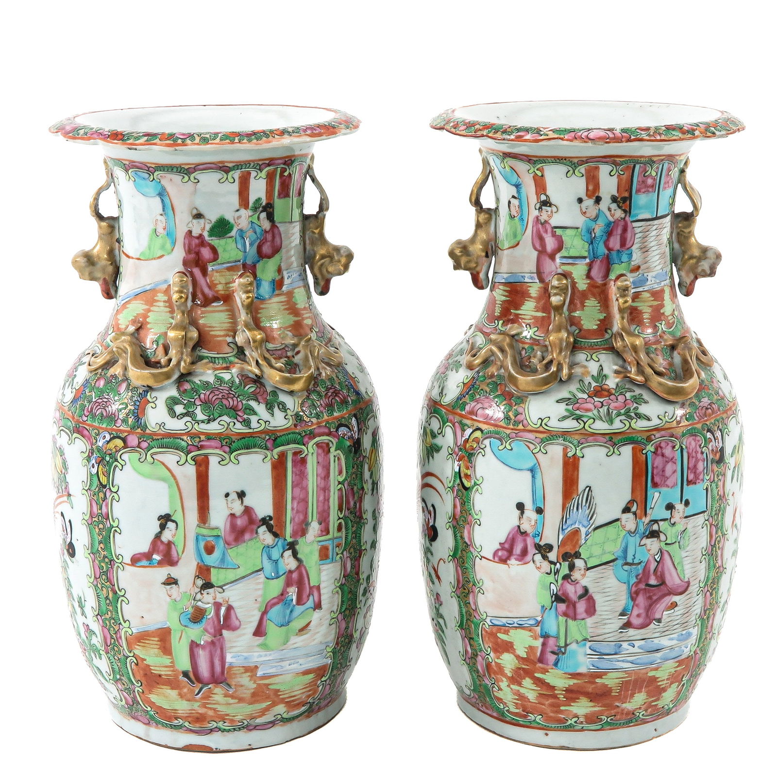 A Pair of Cantonese Vases (1 of 6)
