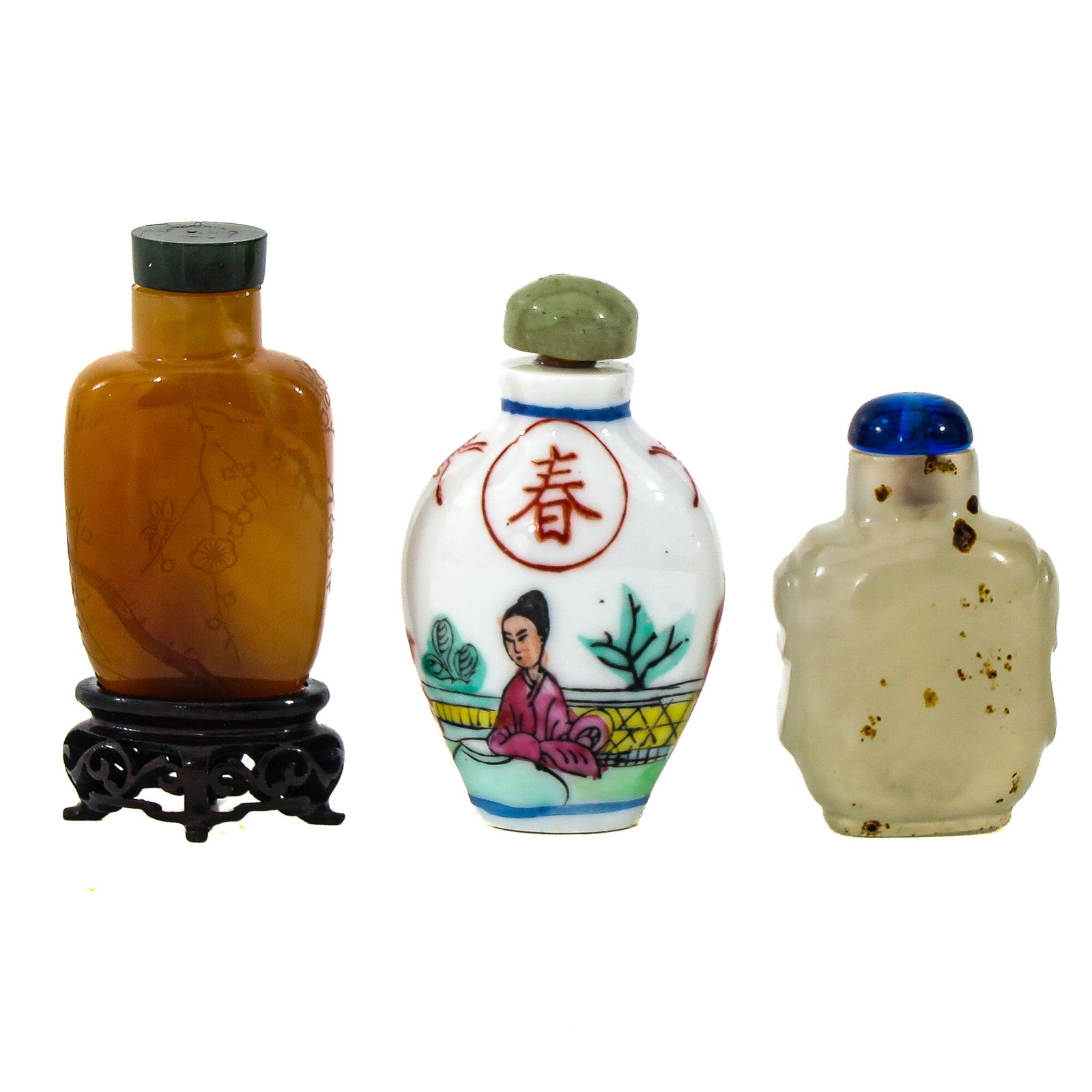 A Lot of 3 Snuff Bottles (1 of 6)