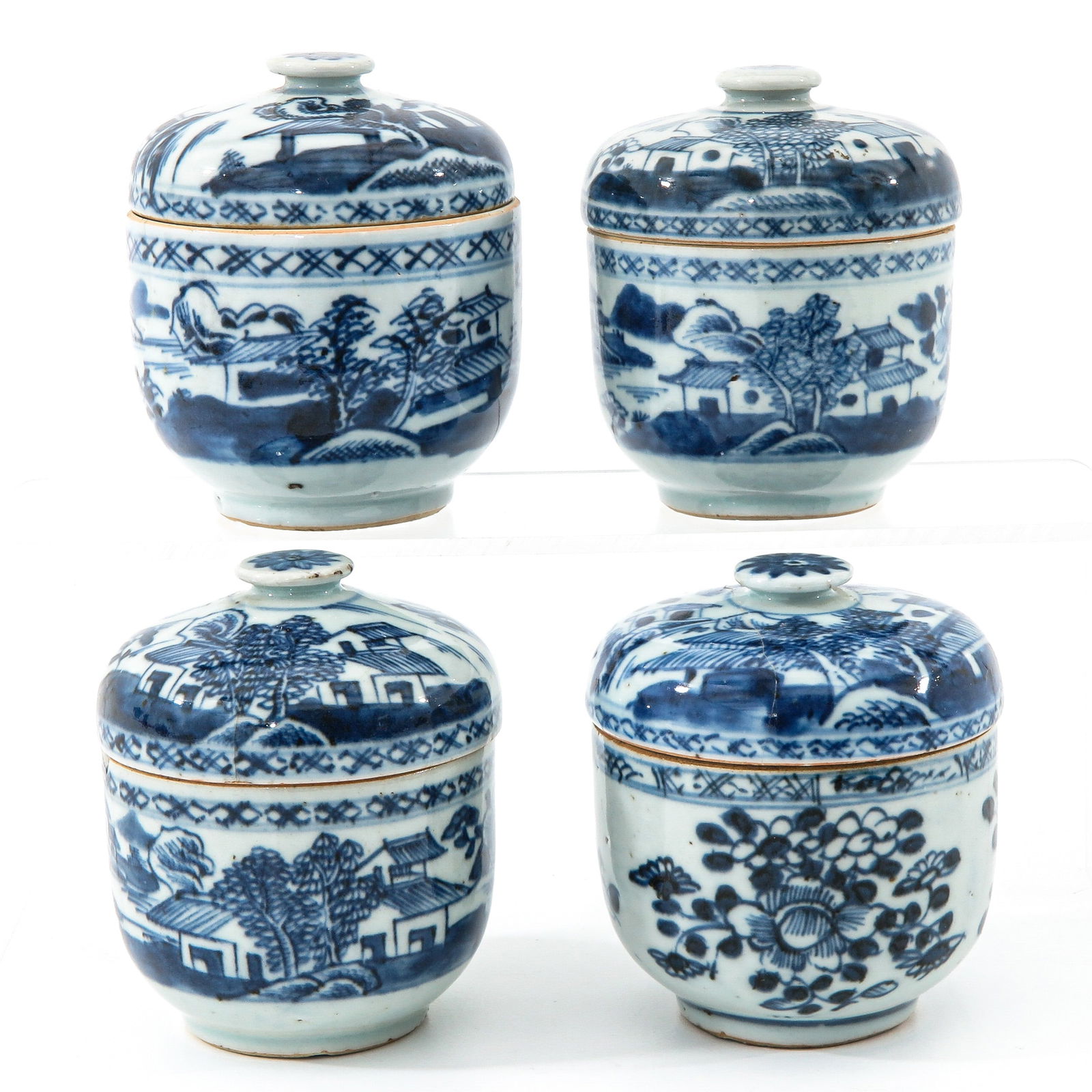 A Group of 4 Small Covered Jars (1 of 6)