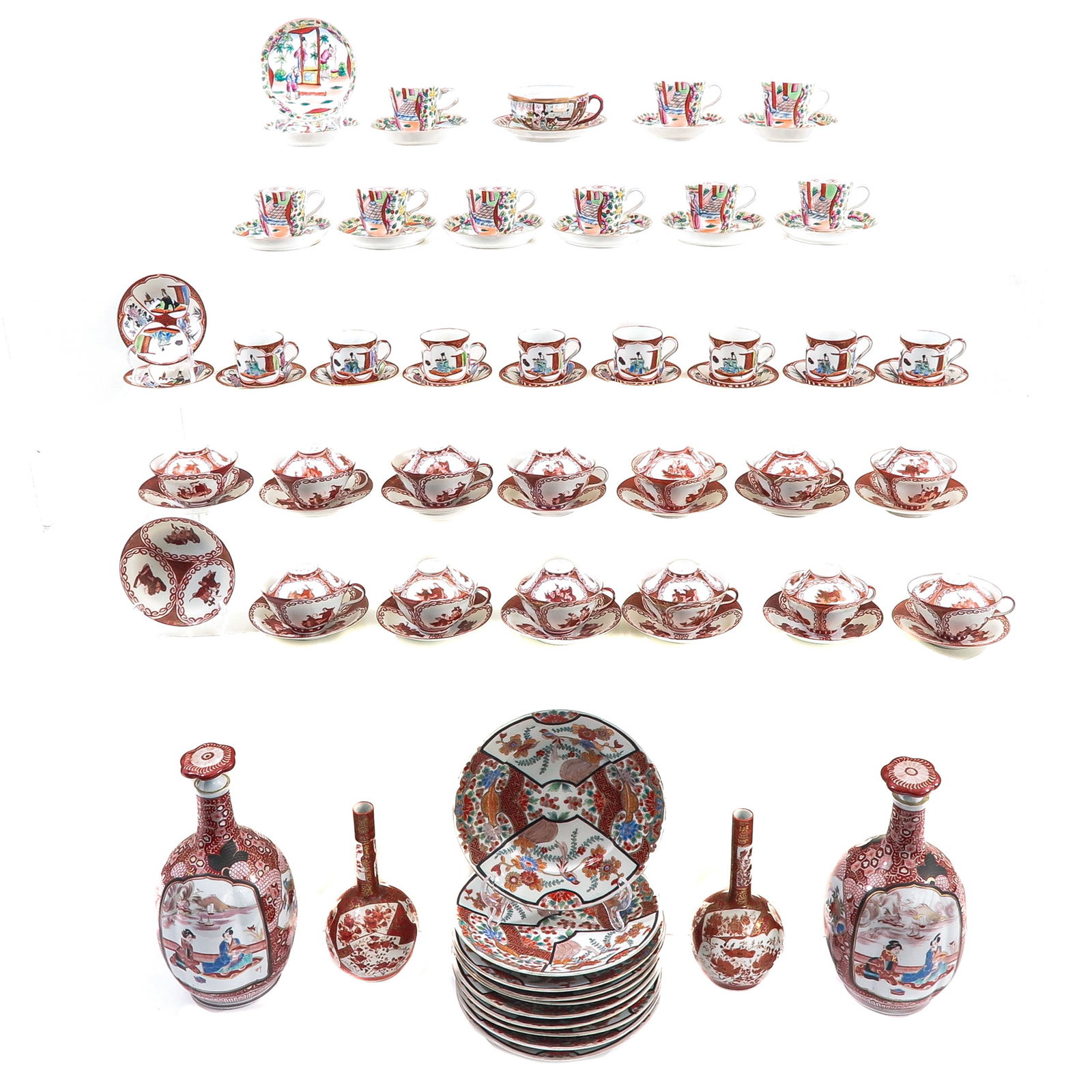 A Diverse Group of Porcelain: Including Kutani, tallest vase is 23 cm., in diverse conditions.