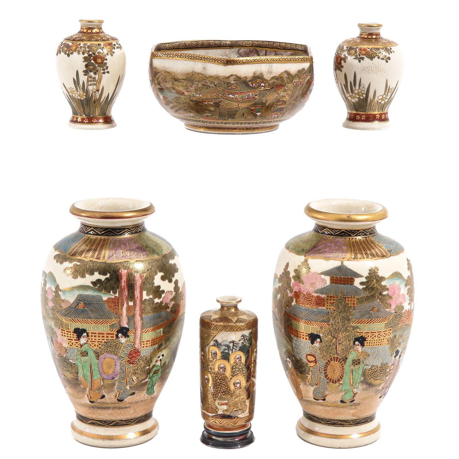 A Group of Satsuma Porcelain (1 of 6)