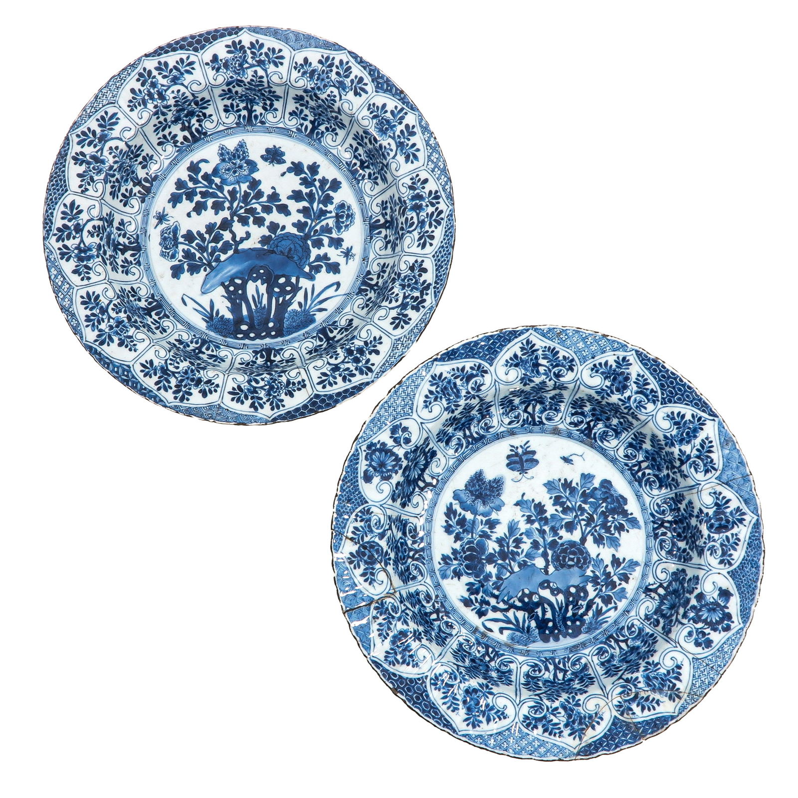 A Pair of Blue and White Chargers (1 of 6)