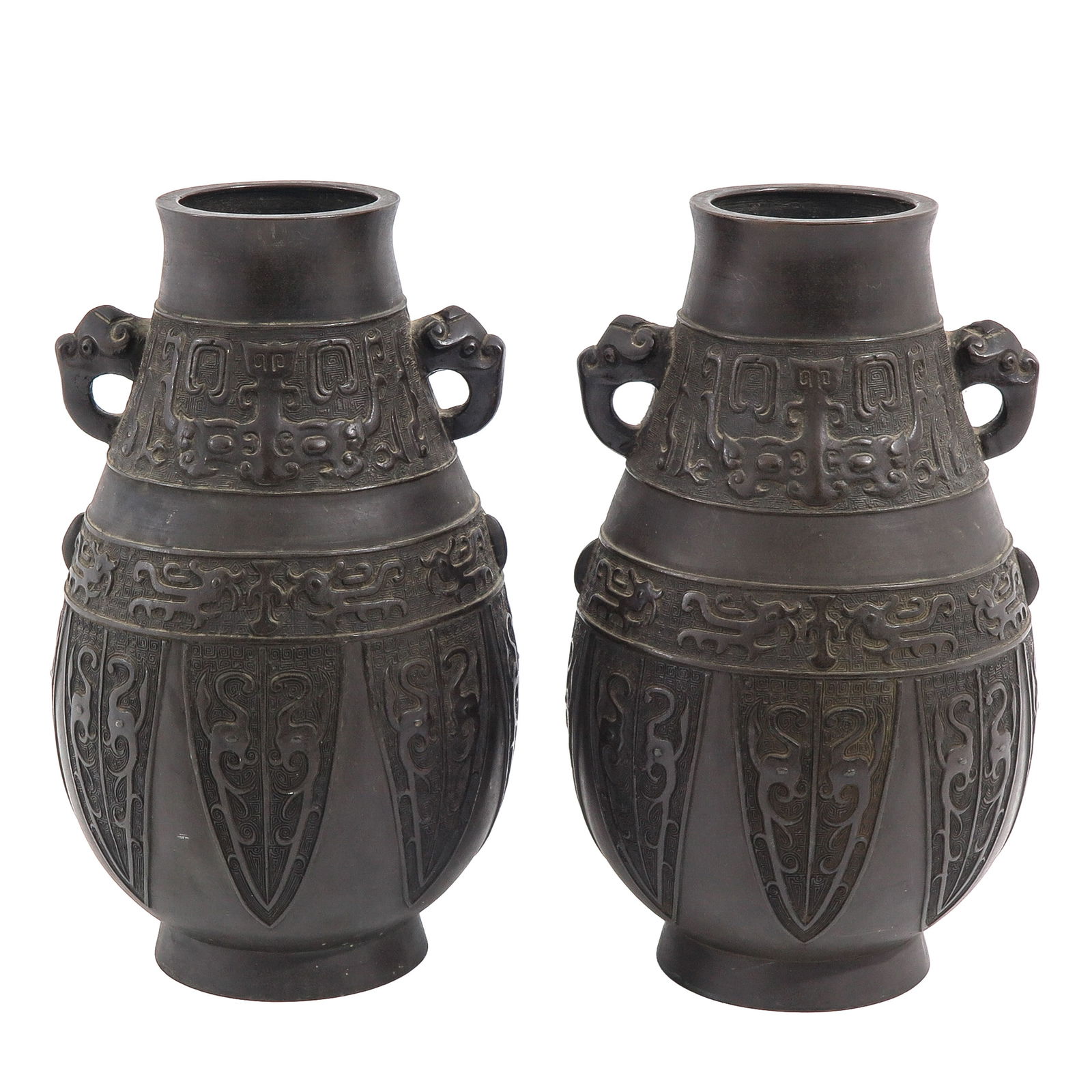 A Pair of Bronze Vases (1 of 6)