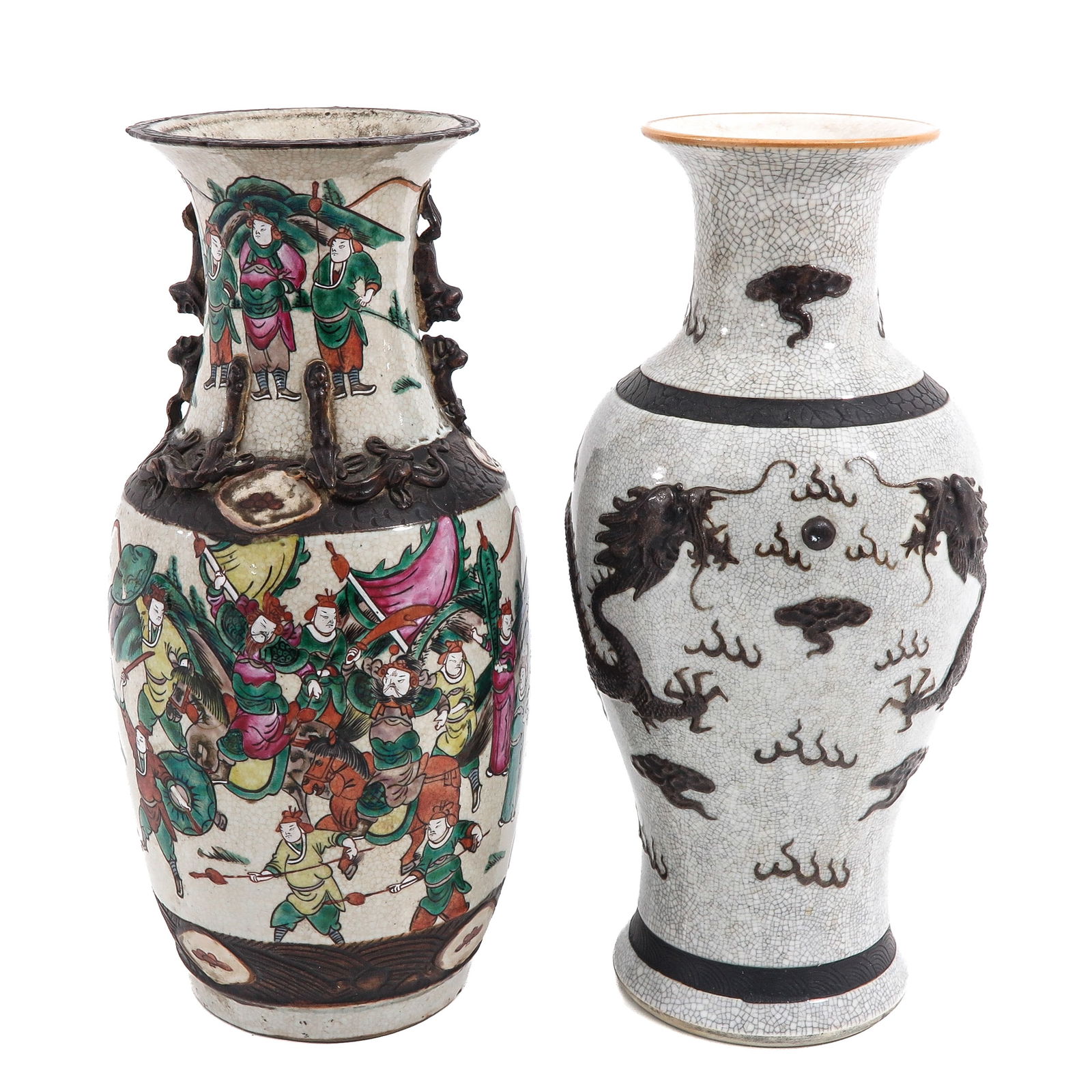 A Lot of 2 Nanking Vases (1 of 6)