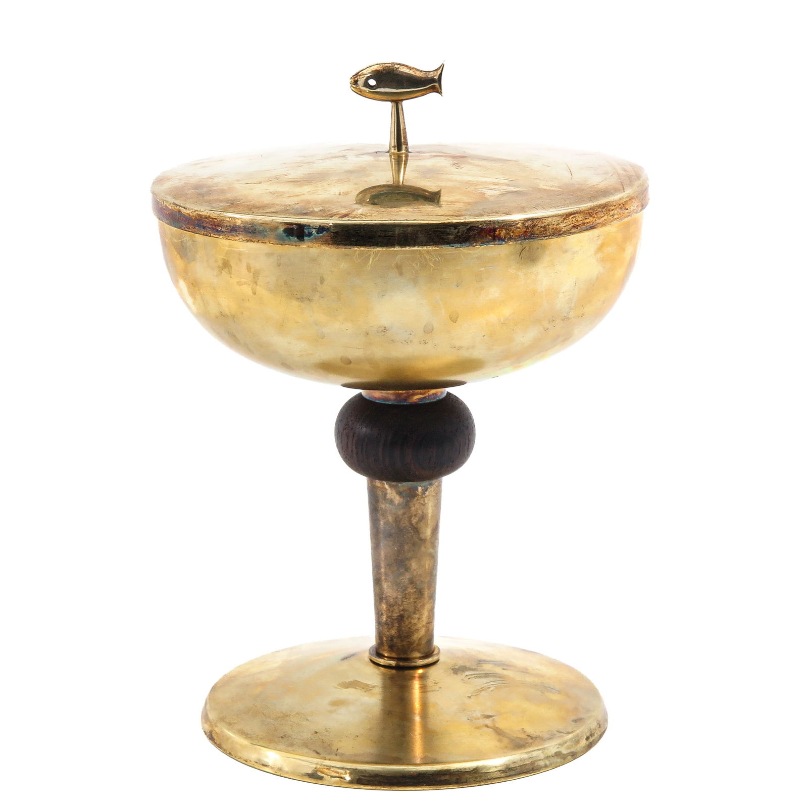 A Cibori: Gilded with second-grade silver, lid is first-grade silver, height 20 cm.