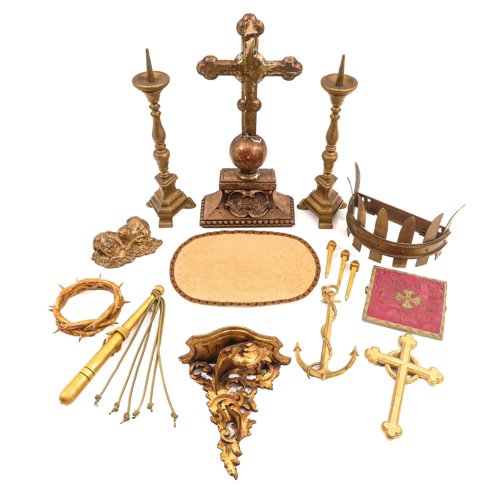 A Group of Religious Objects: Consisting of various religious objects and ornaments.