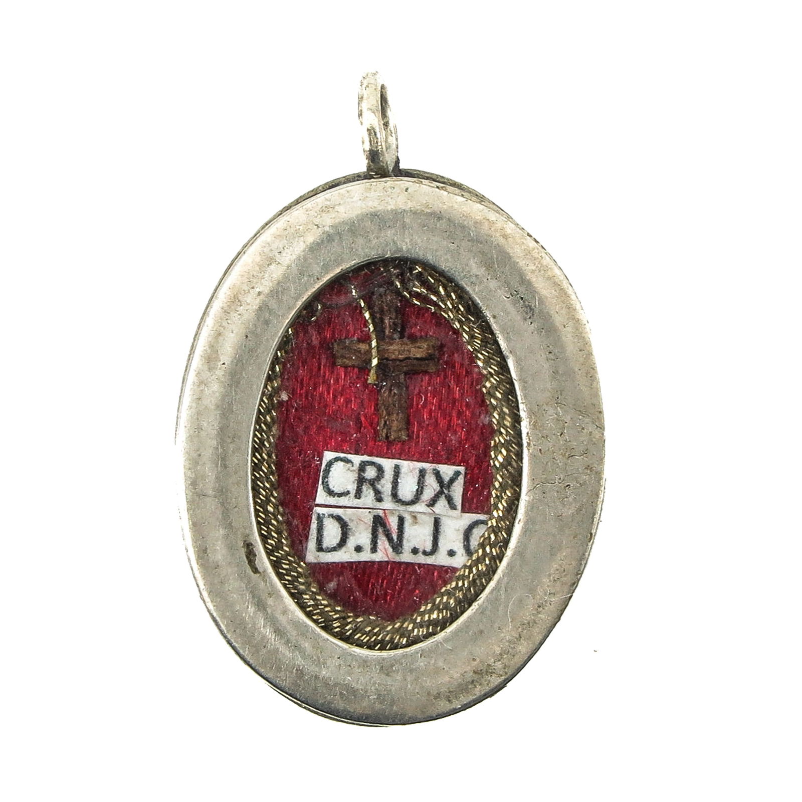 A Reliquary Pendant: Containing a relic of the Holy Cross, diameter 3 cm. You are purchasing the pendant; the relics are a gift.