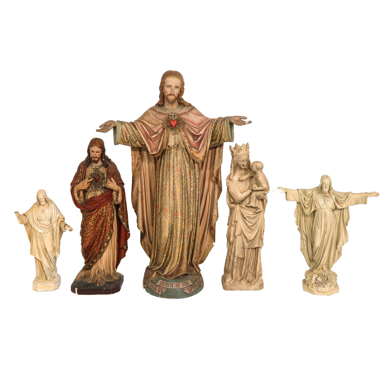 A Group of 5 Plaster Sculptures (1 of 7)