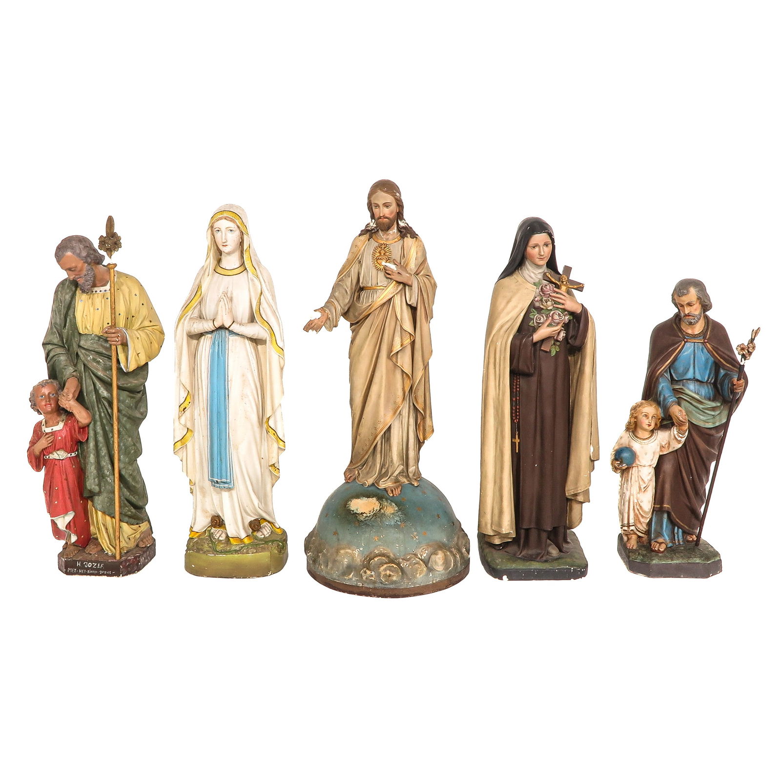 A Group of 5 Large Plaster Sculptures (1 of 9)