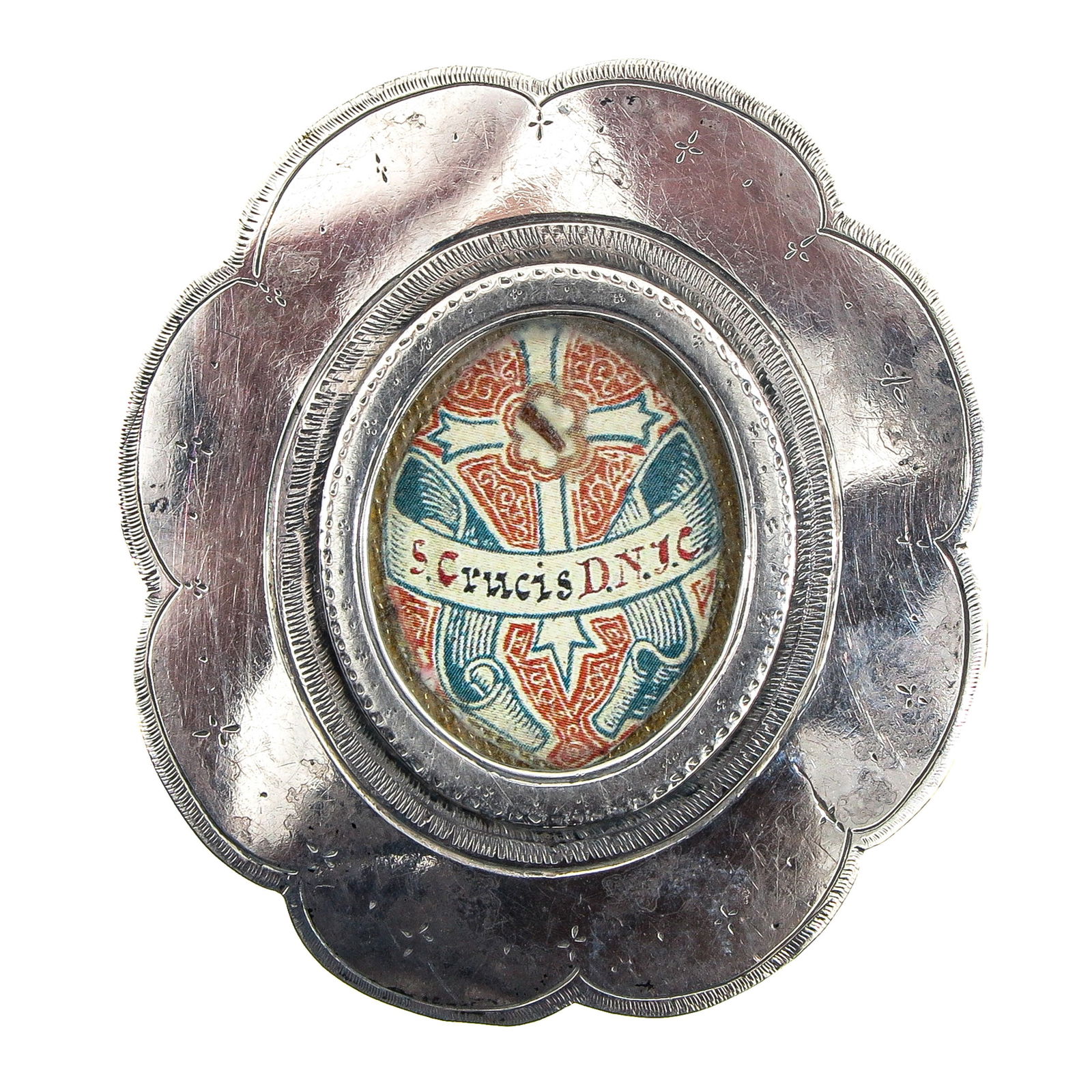 A Kiss Relic: Containing a relic of the Holy Cross, diameter 6.5 cm. You are purchasing the theca; the relics are a gift.